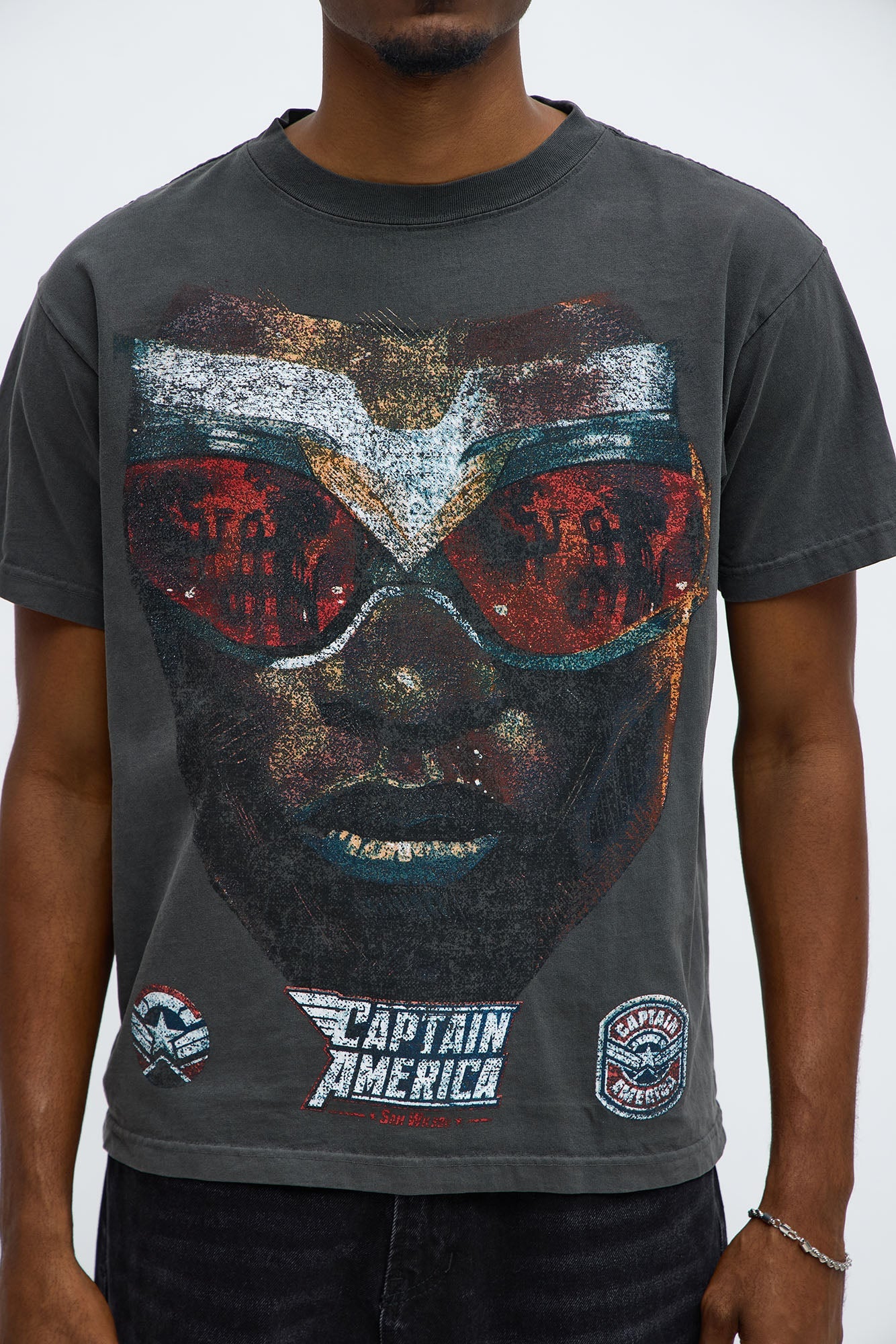 Marvel New Captain America Short Sleeve Tee - Black