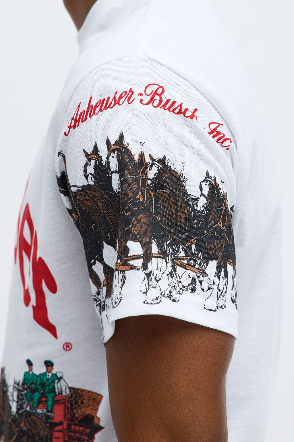Budweiser King Of Beers Clydesdales Short Sleeve Tee - White