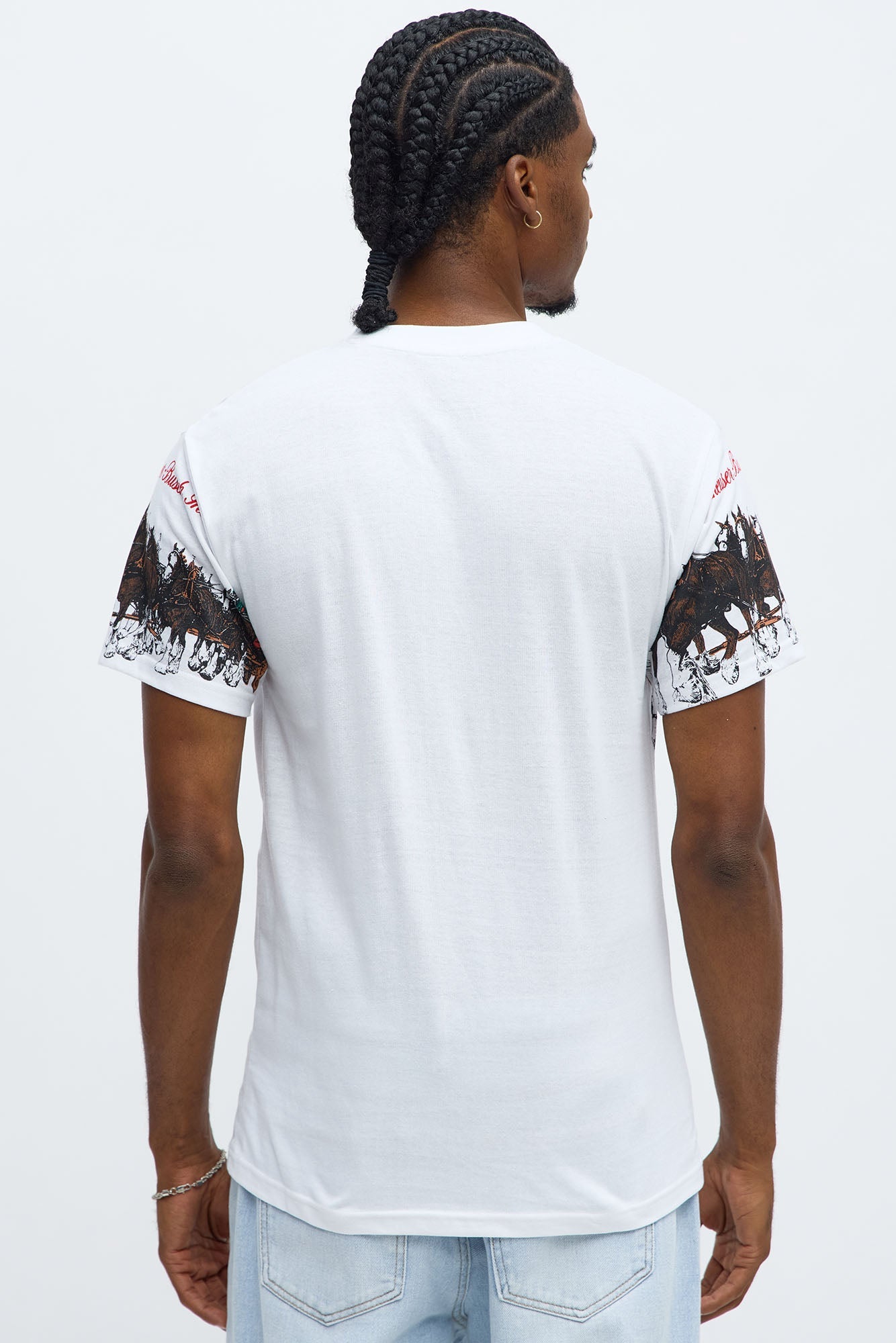 Budweiser King Of Beers Clydesdales Short Sleeve Tee - White
