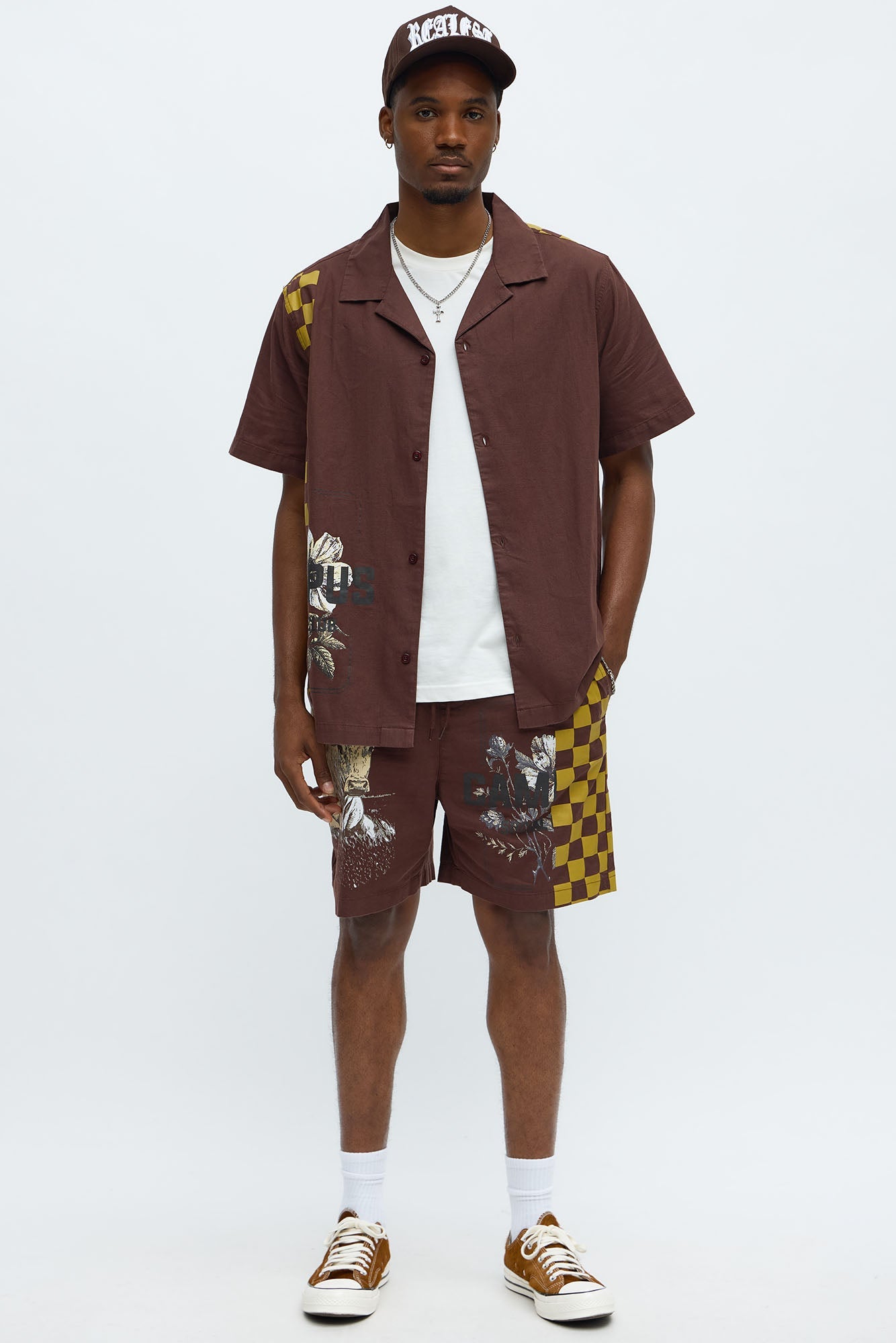 Groves Short Sleeve Button Up Shirt - Dark Brown