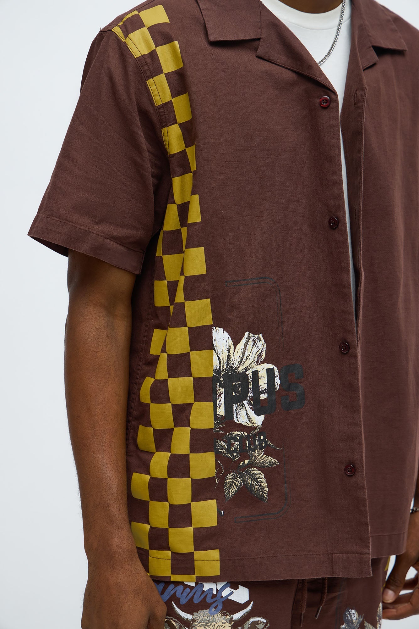 Groves Short Sleeve Button Up Shirt - Dark Brown