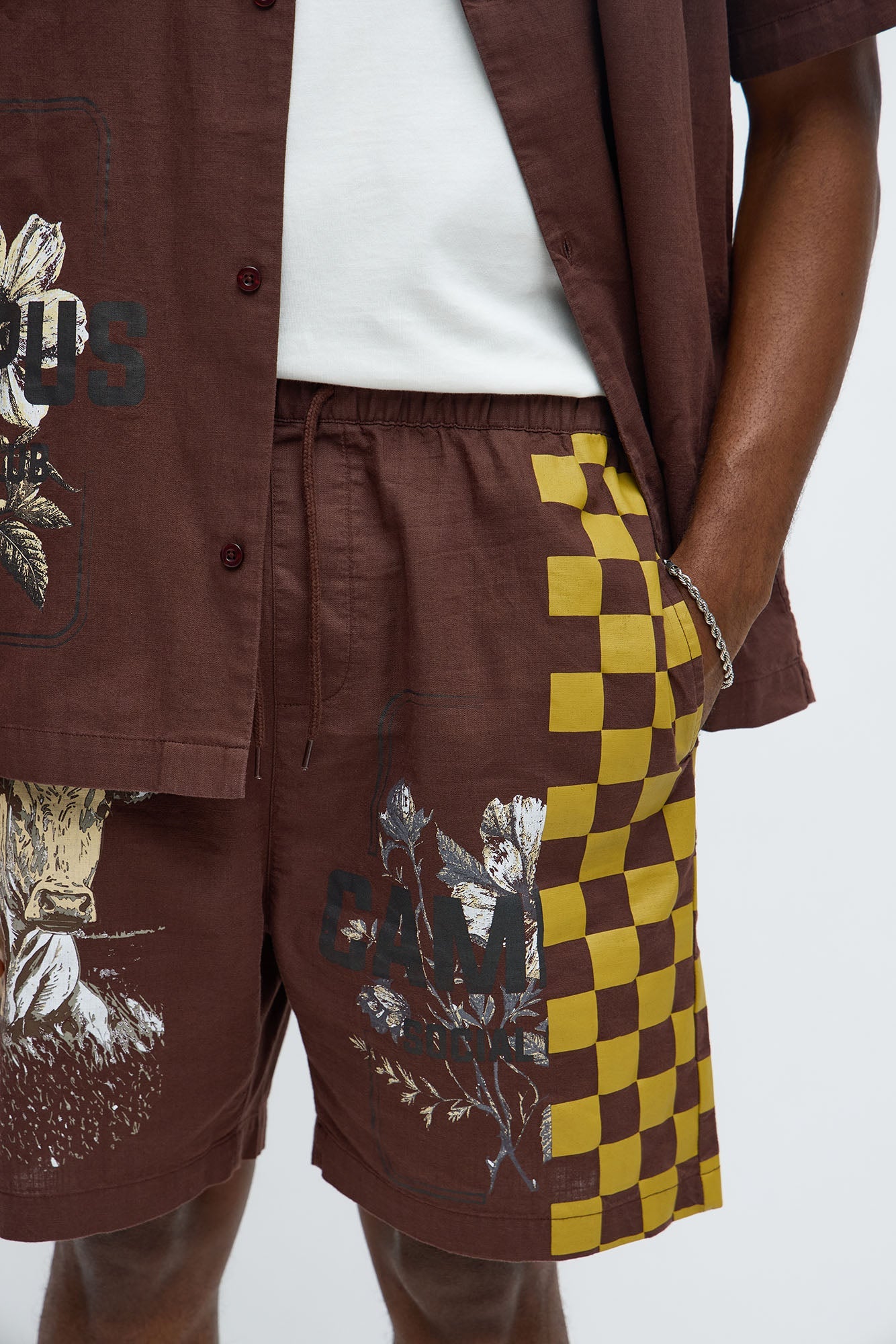 Groves Relaxed Drawstring Shorts - Dark Brown