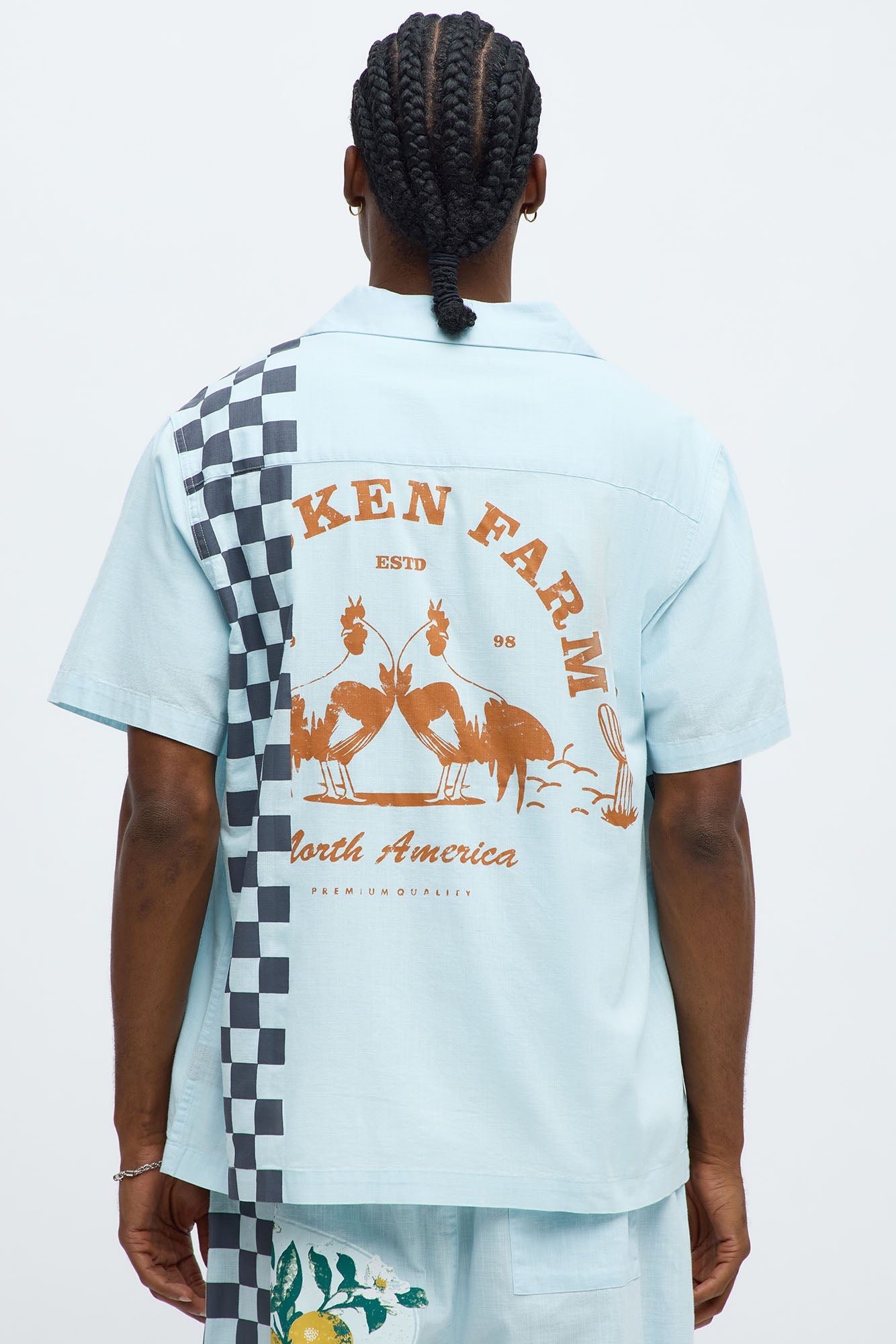 Groves Short Sleeve Button Up Shirt - Light Blue
