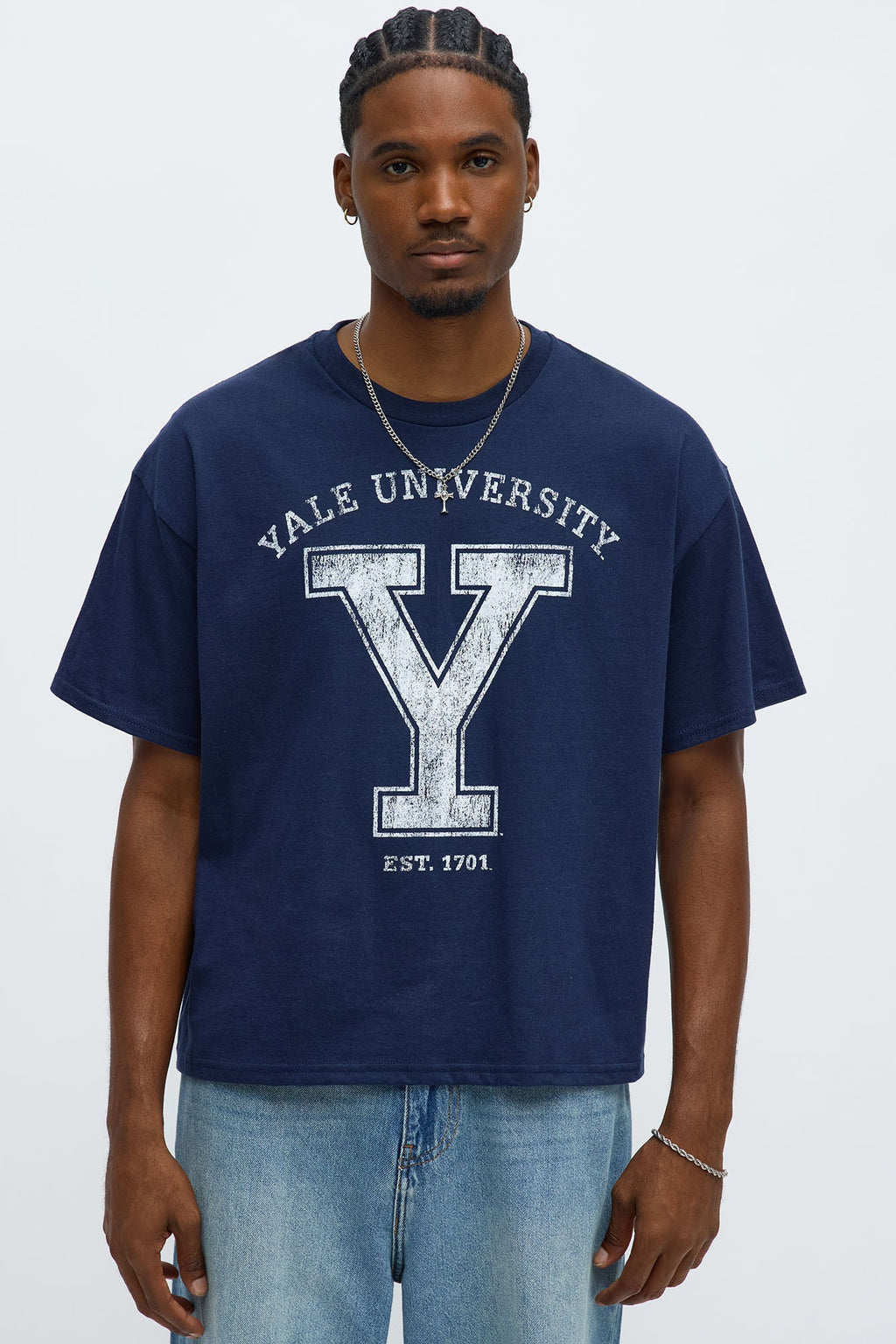 Yale University Oversized Short Sleeve Tee - Navy