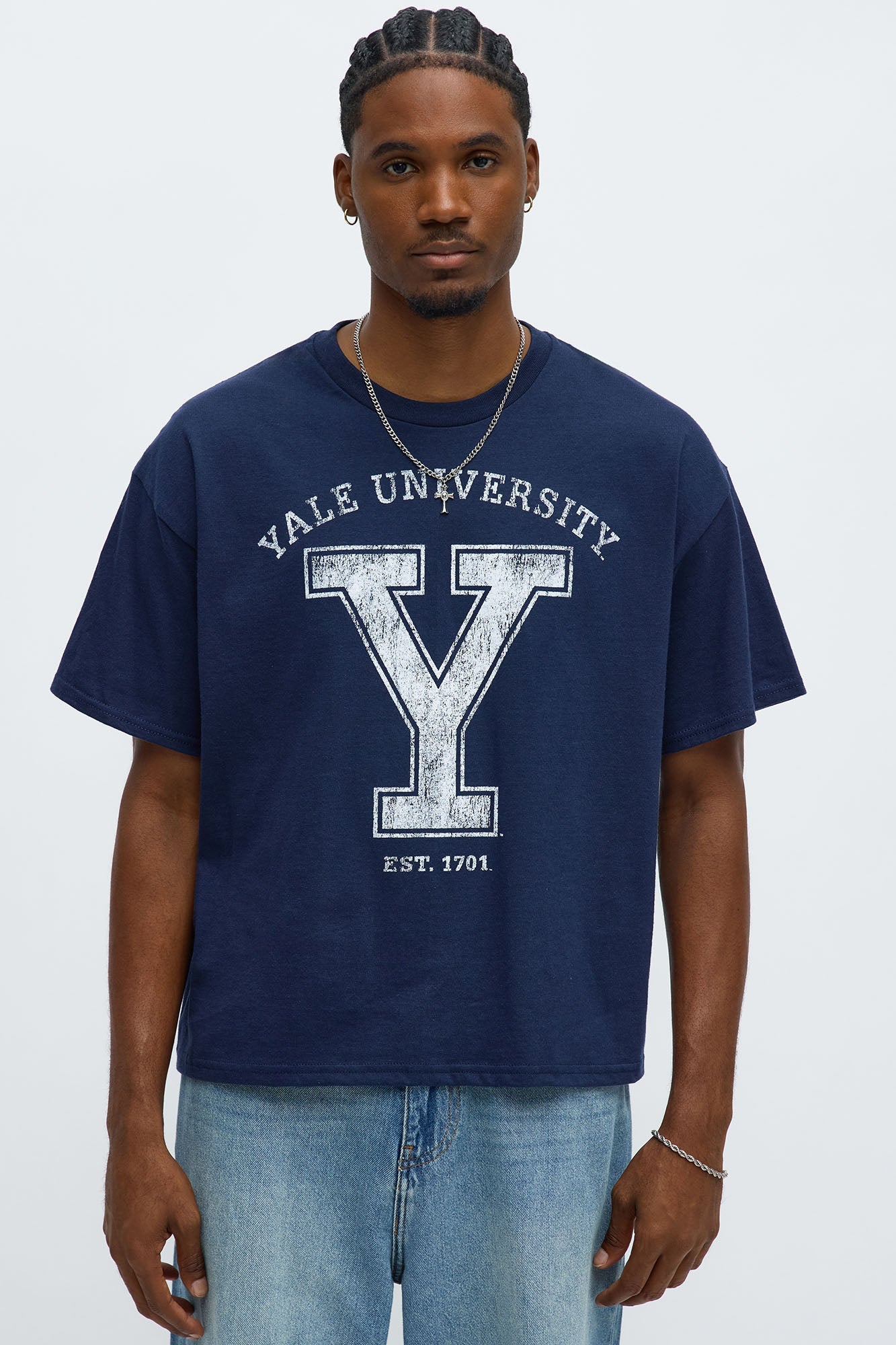 Yale University Oversized Short Sleeve Tee - Navy
