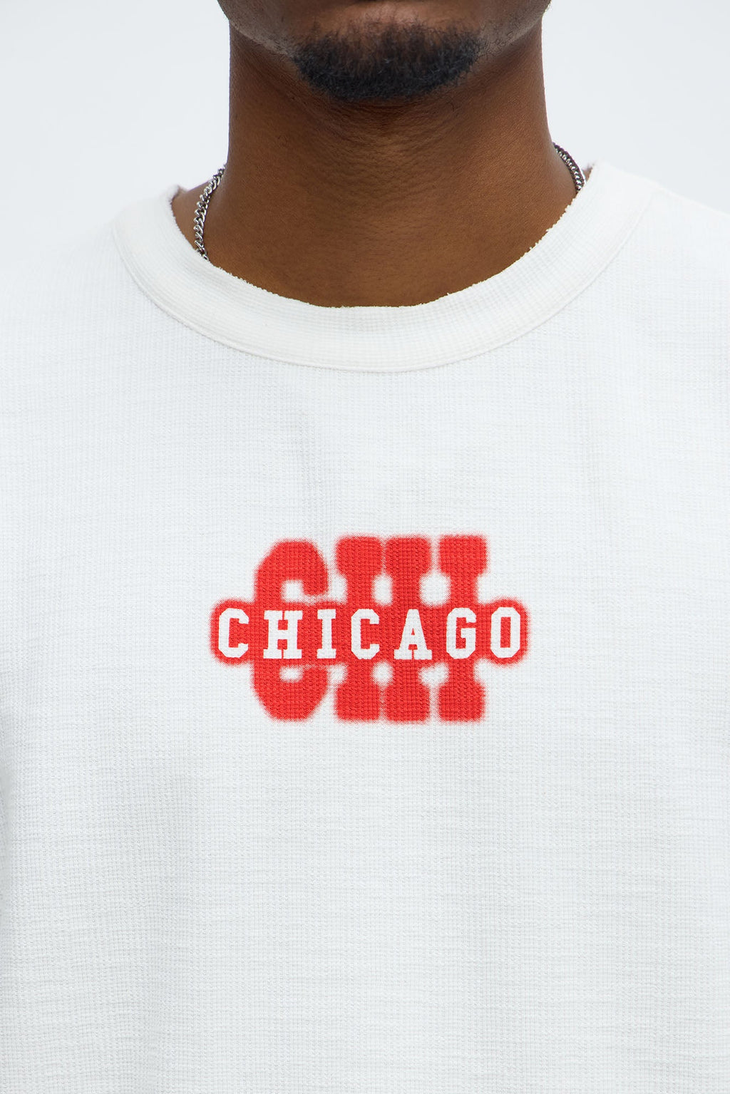 Relaxed Chicago Spray Paint Tee - White