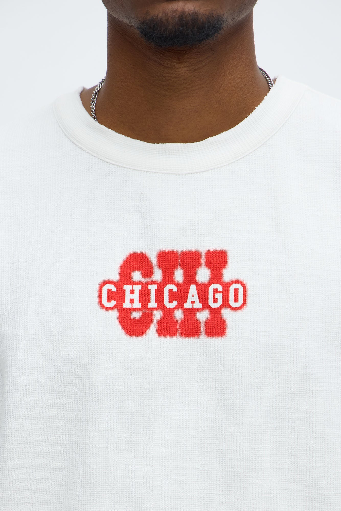 Relaxed Chicago Spray Paint Tee - White