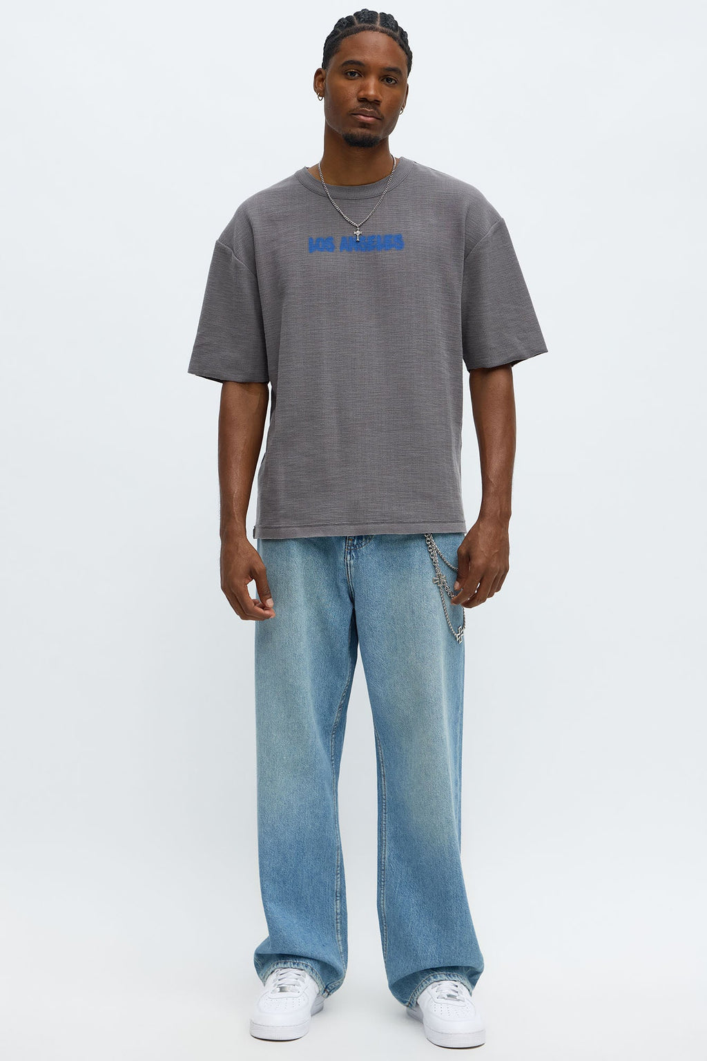 Relaxed Los Angeles Spray Paint Tee - Black