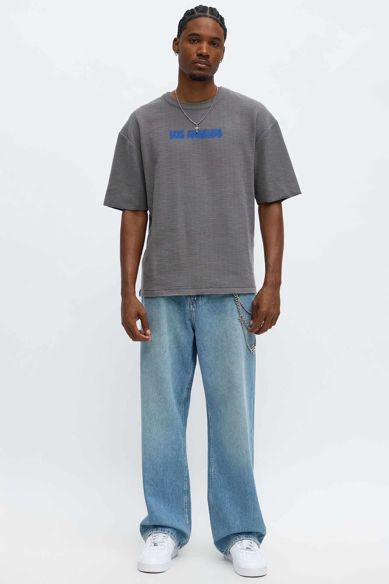 Relaxed Los Angeles Spray Paint Tee - Black