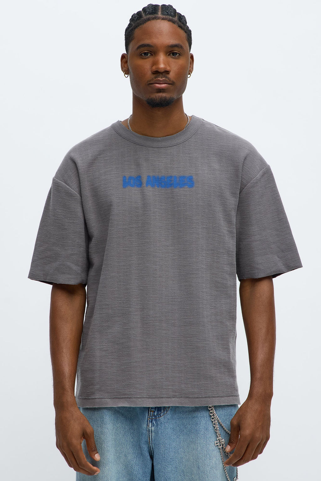 Relaxed Los Angeles Spray Paint Tee - Black
