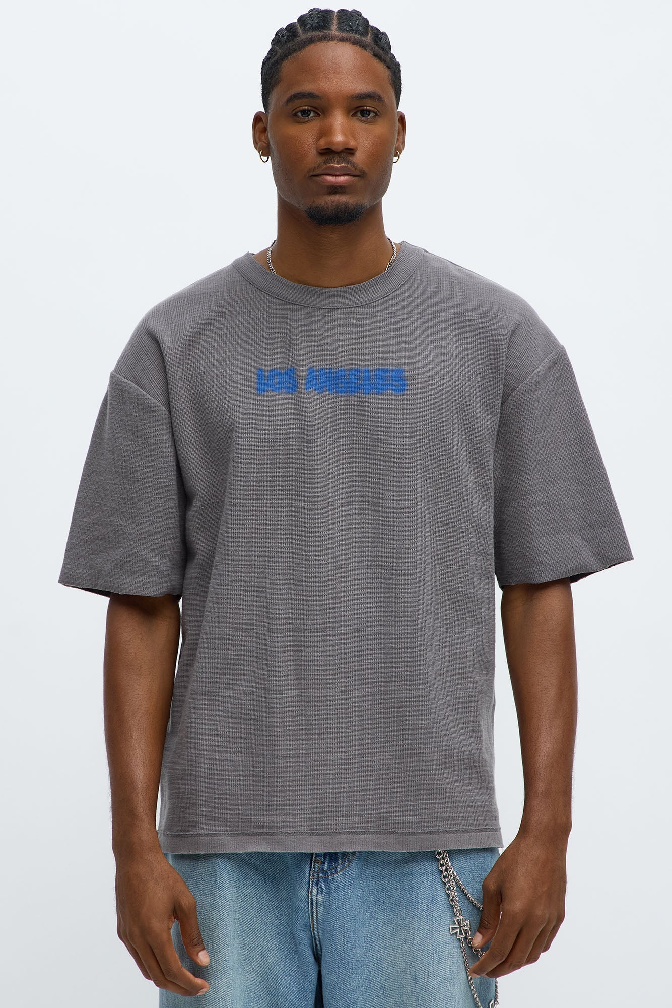 Relaxed Los Angeles Spray Paint Tee - Black