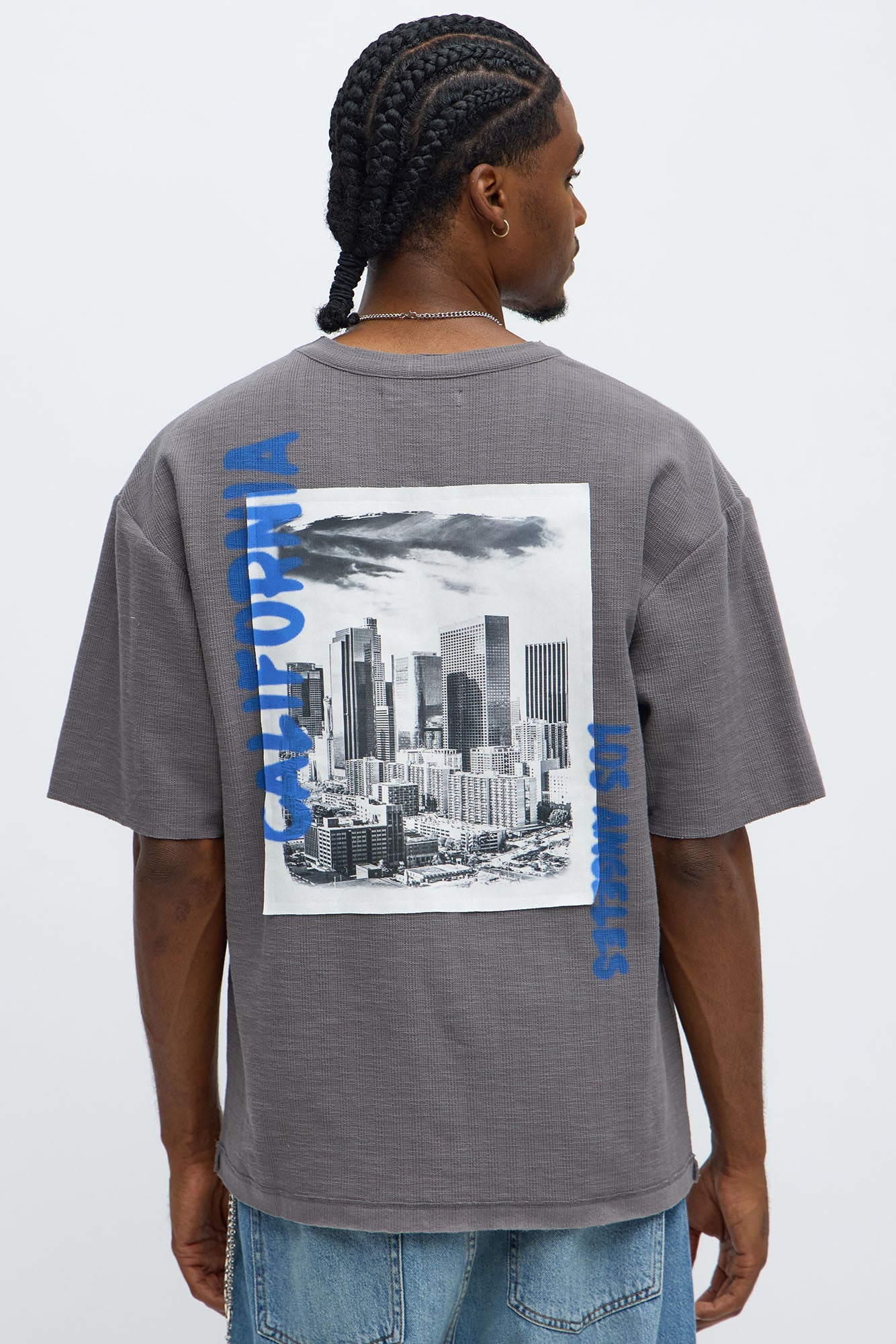 Relaxed Los Angeles Spray Paint Tee - Black