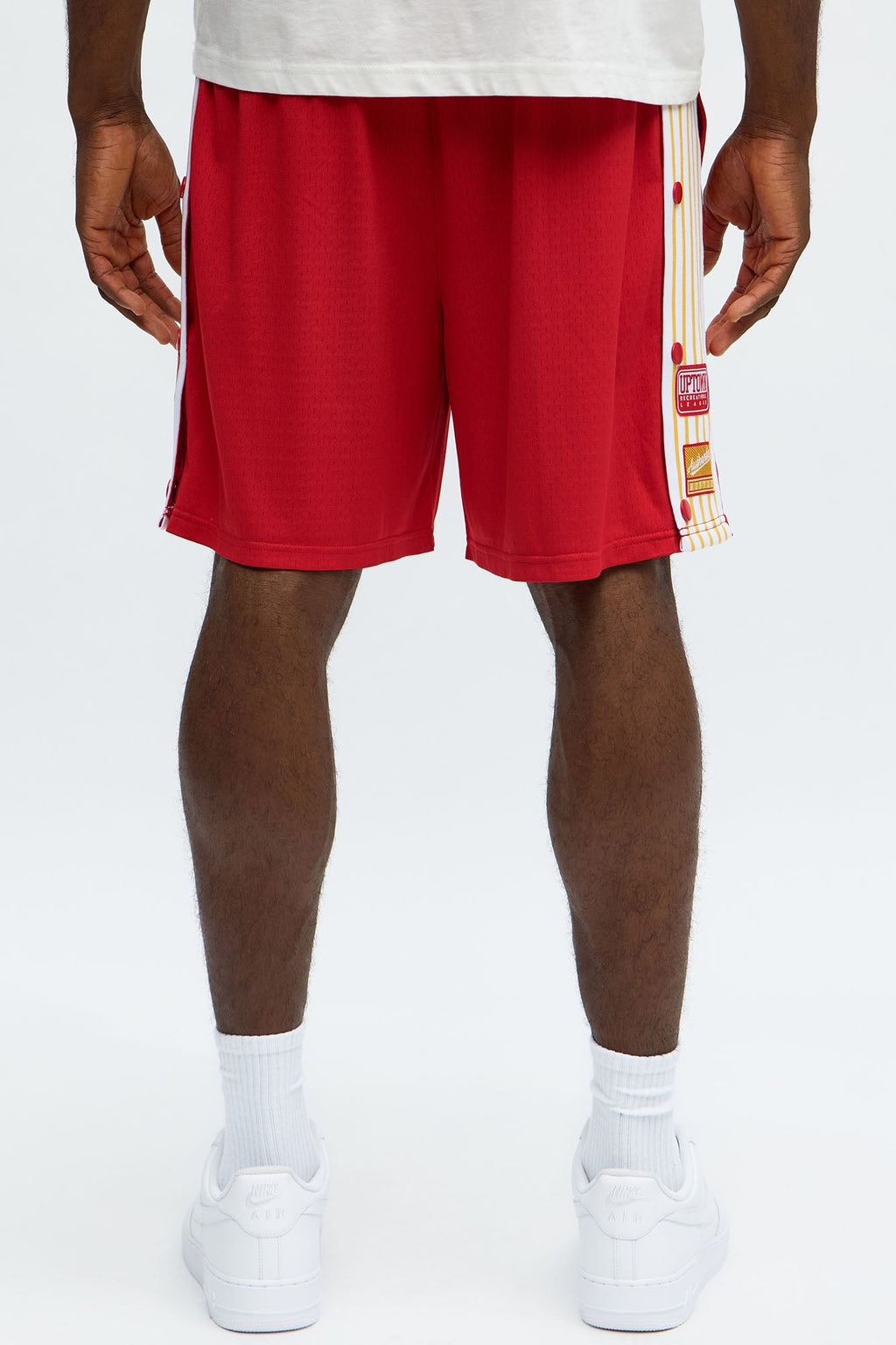 Relaxed H Button Short - Red