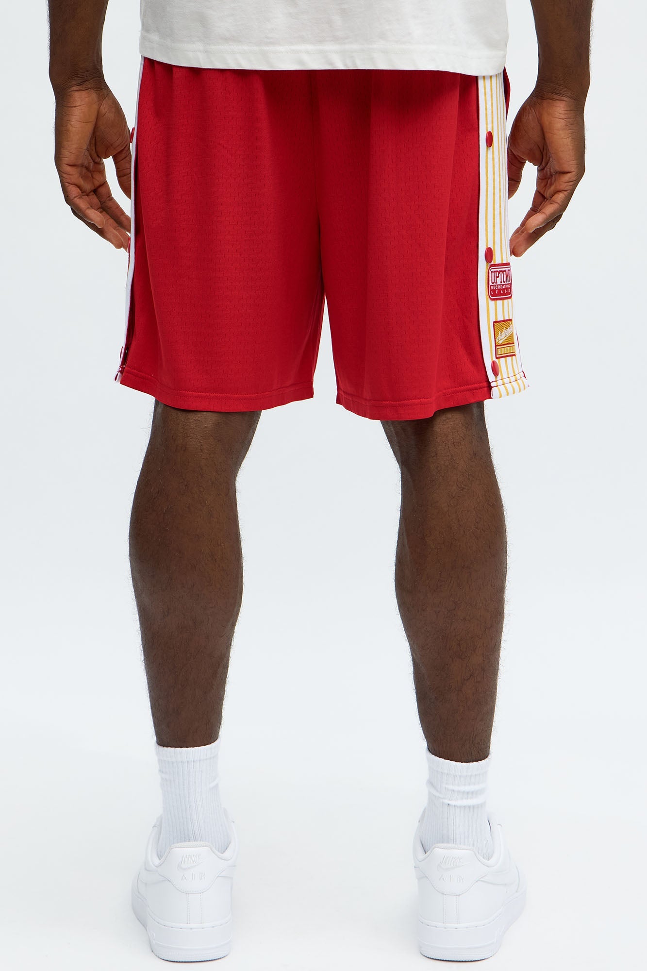 Relaxed H Button Short - Red