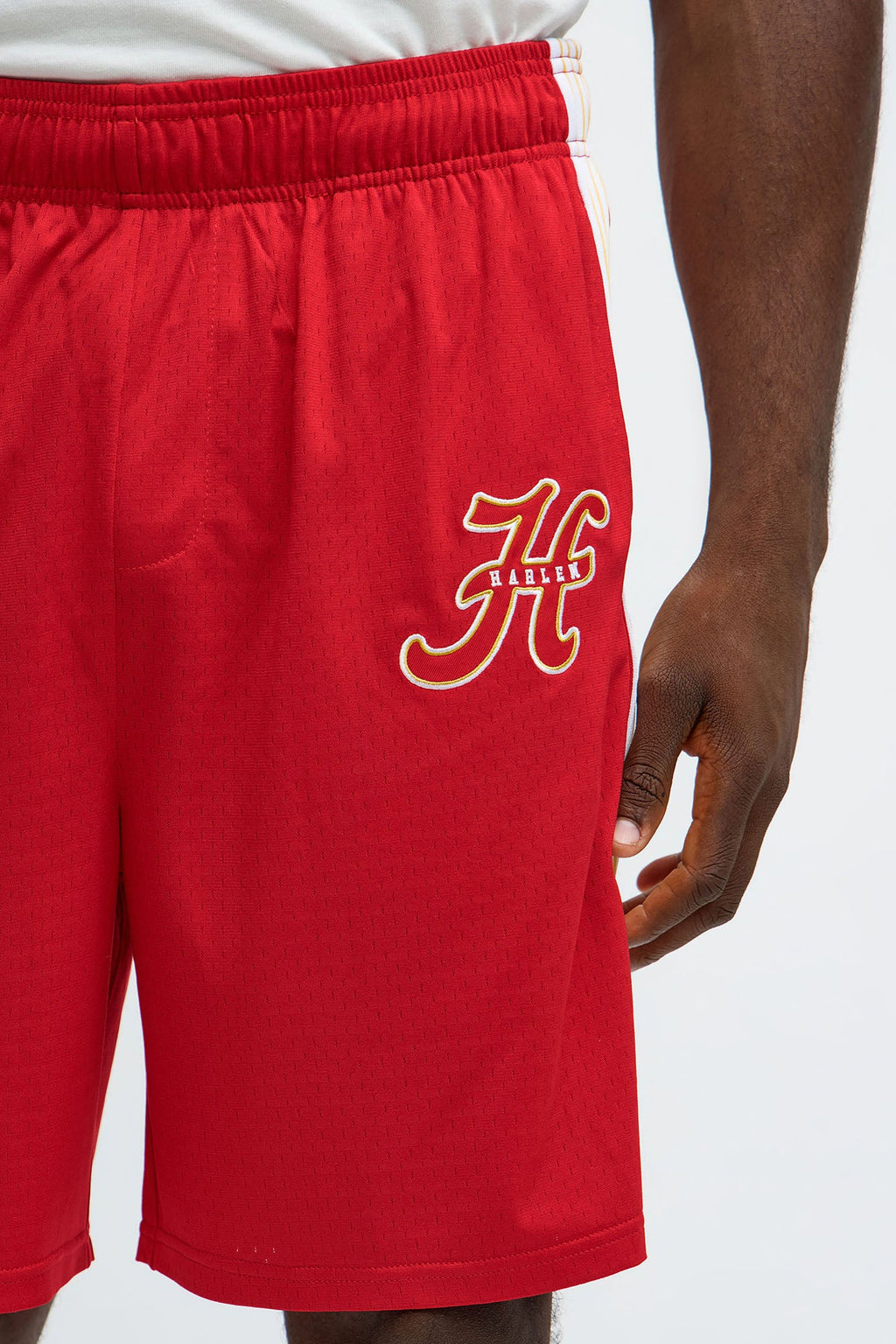 Relaxed H Button Short - Red