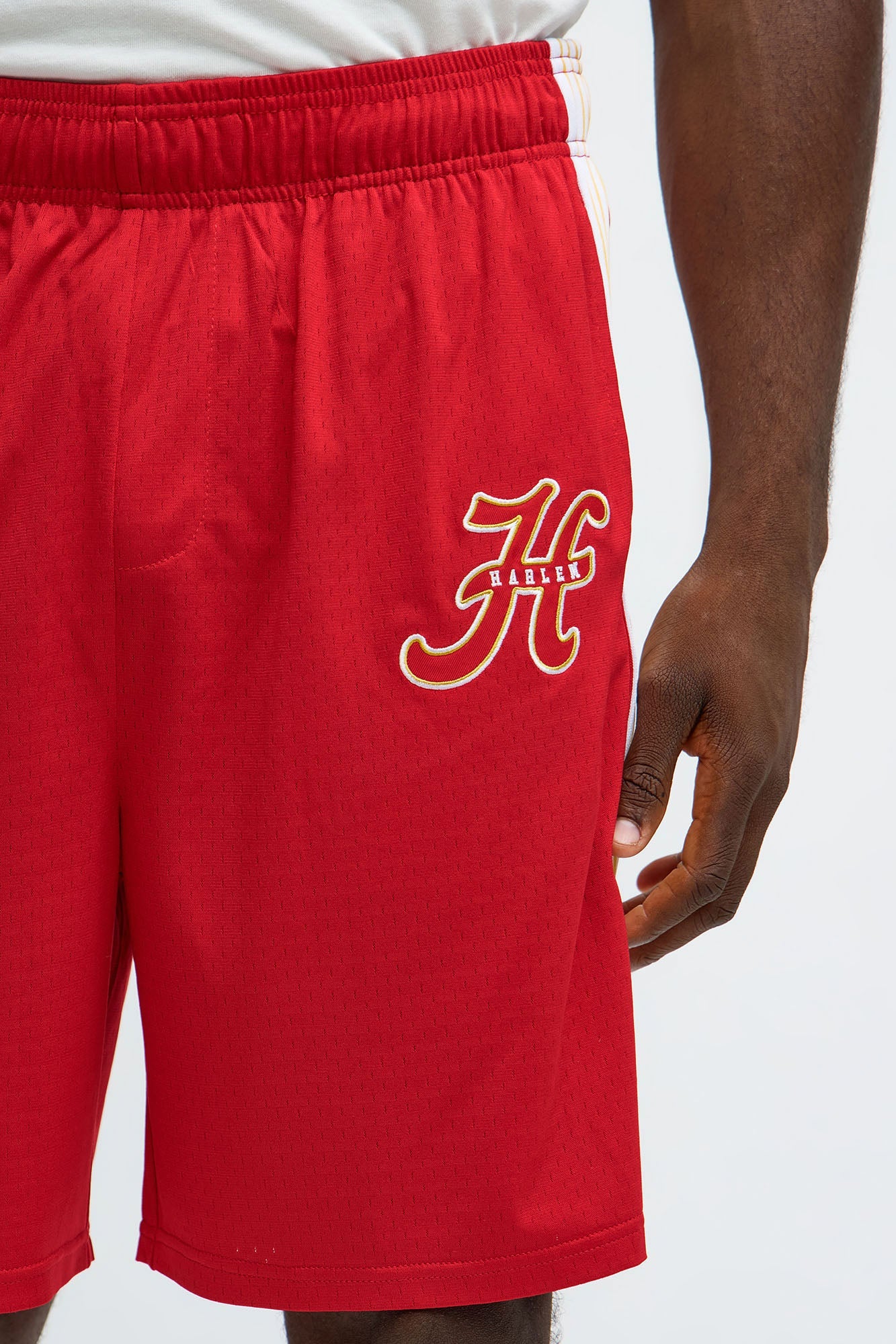 Relaxed H Button Short - Red
