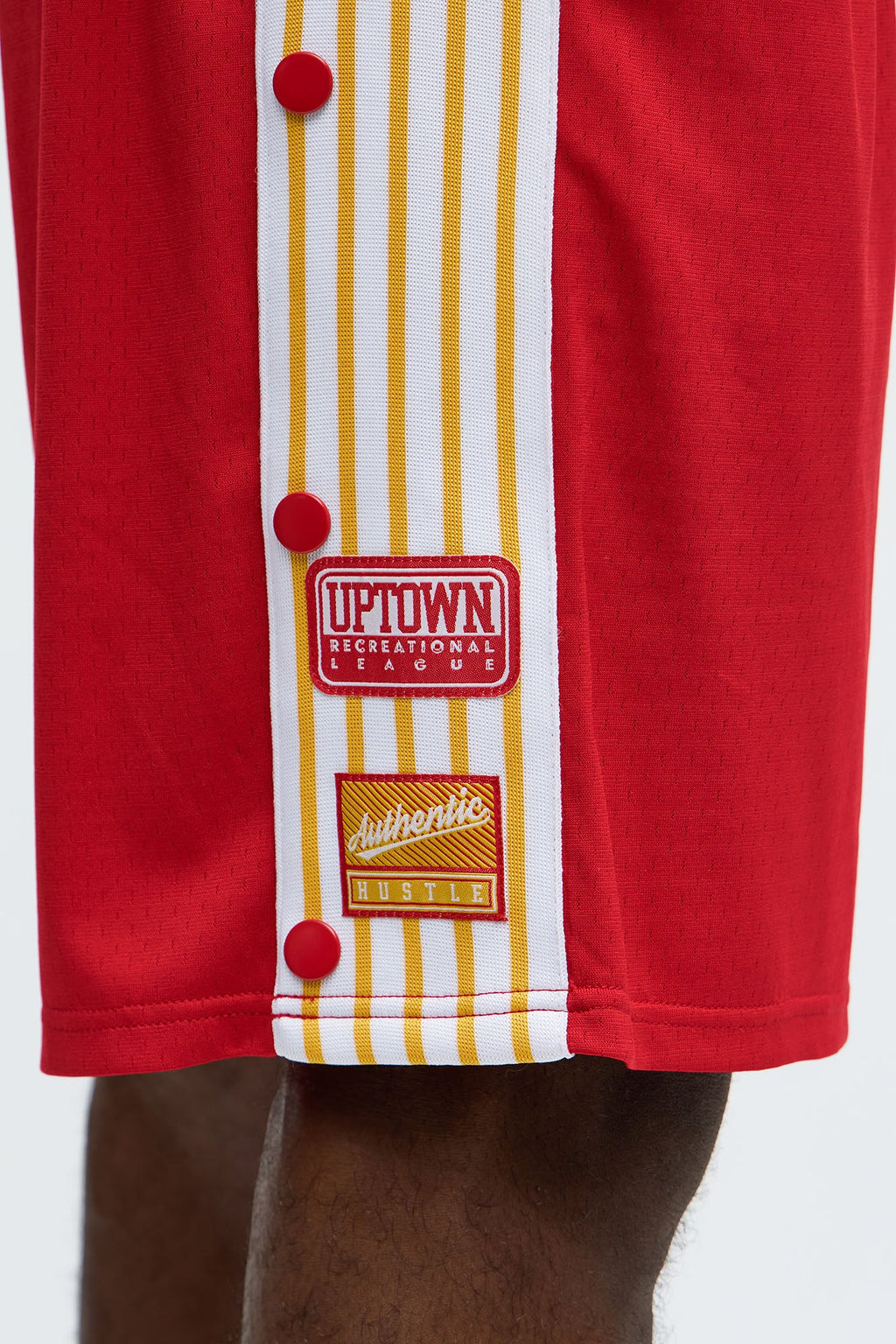 Relaxed H Button Short - Red
