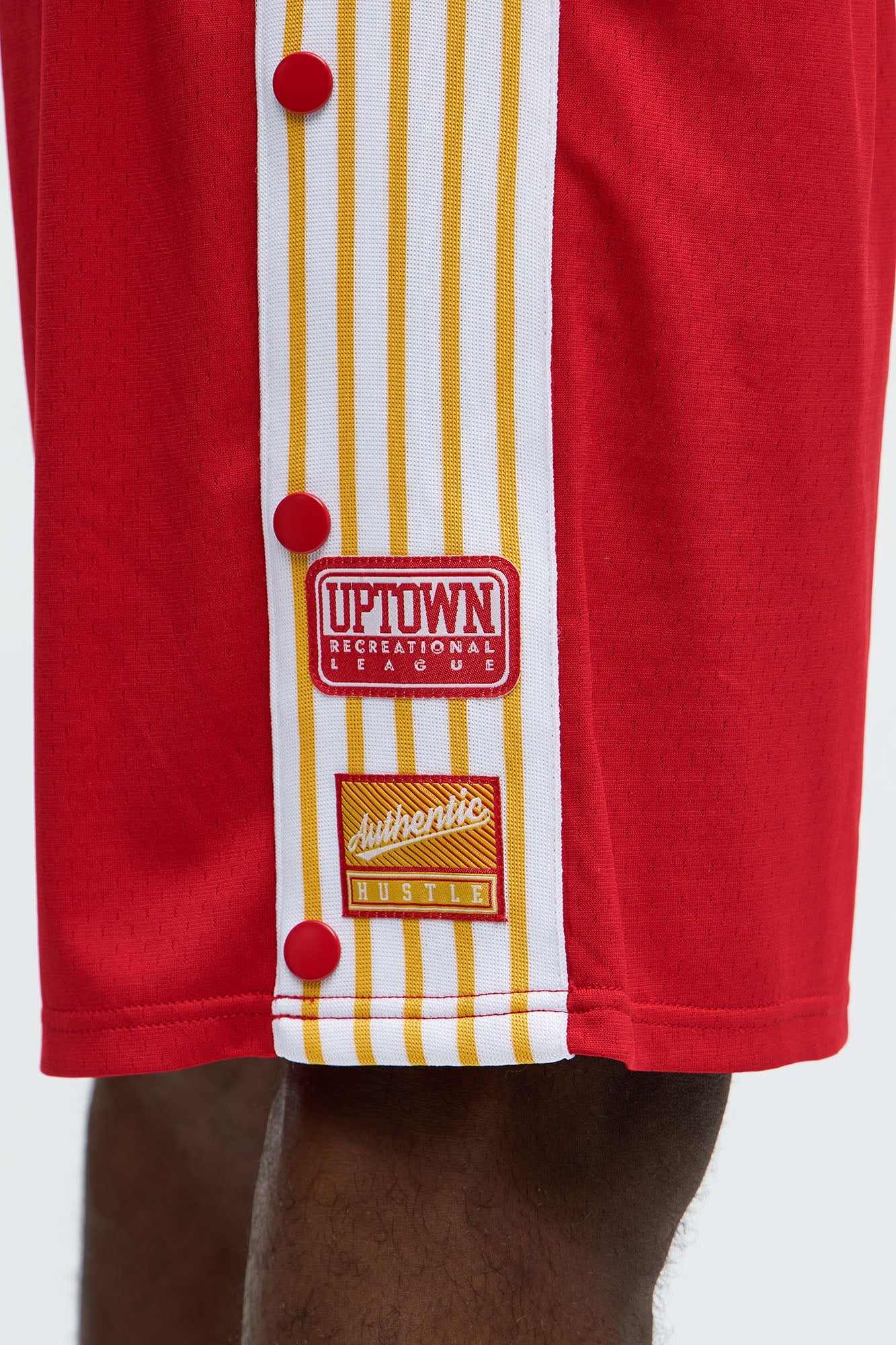 Relaxed H Button Short - Red