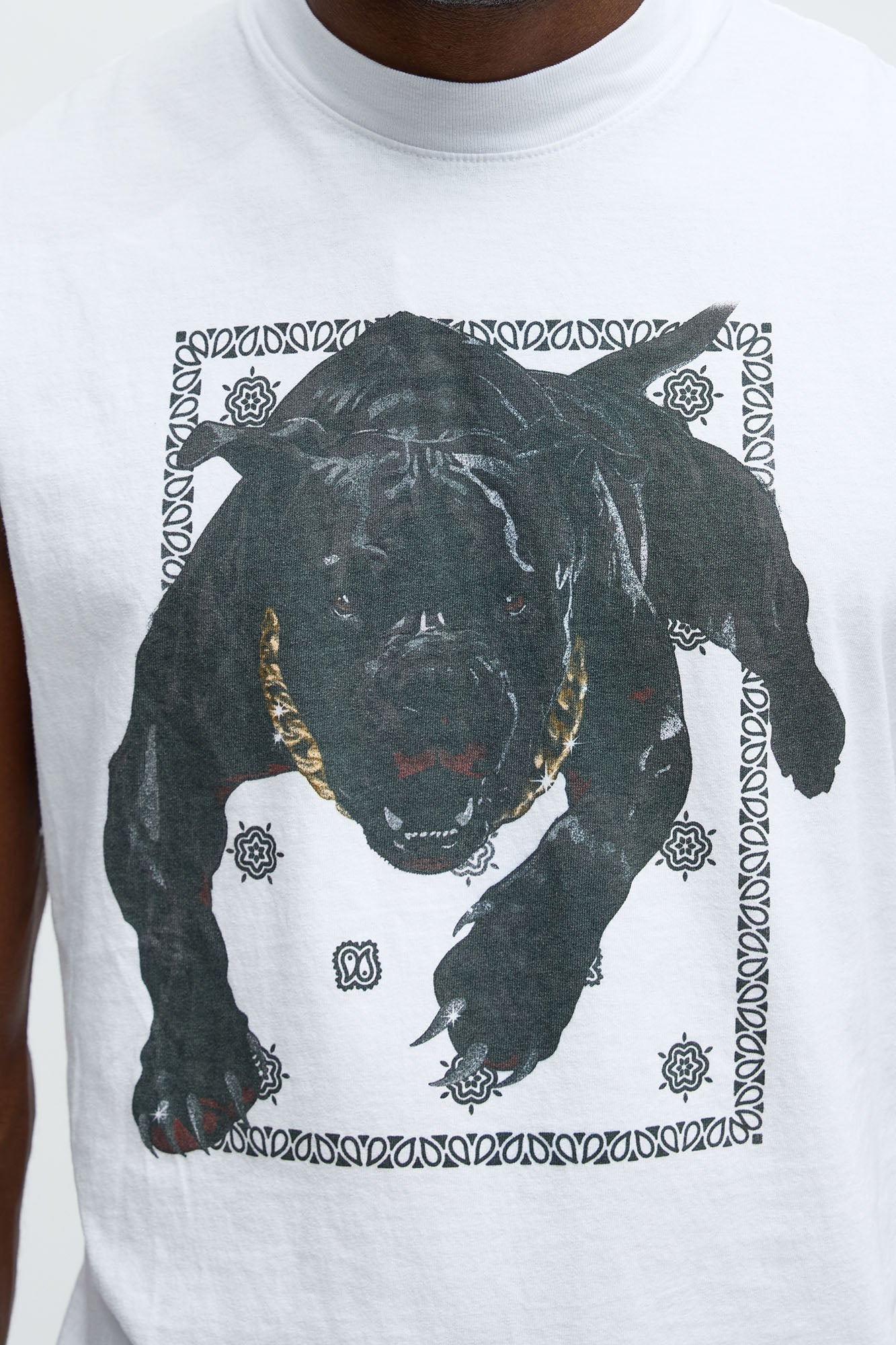Beware Of The Dawg Muscle Tee - White