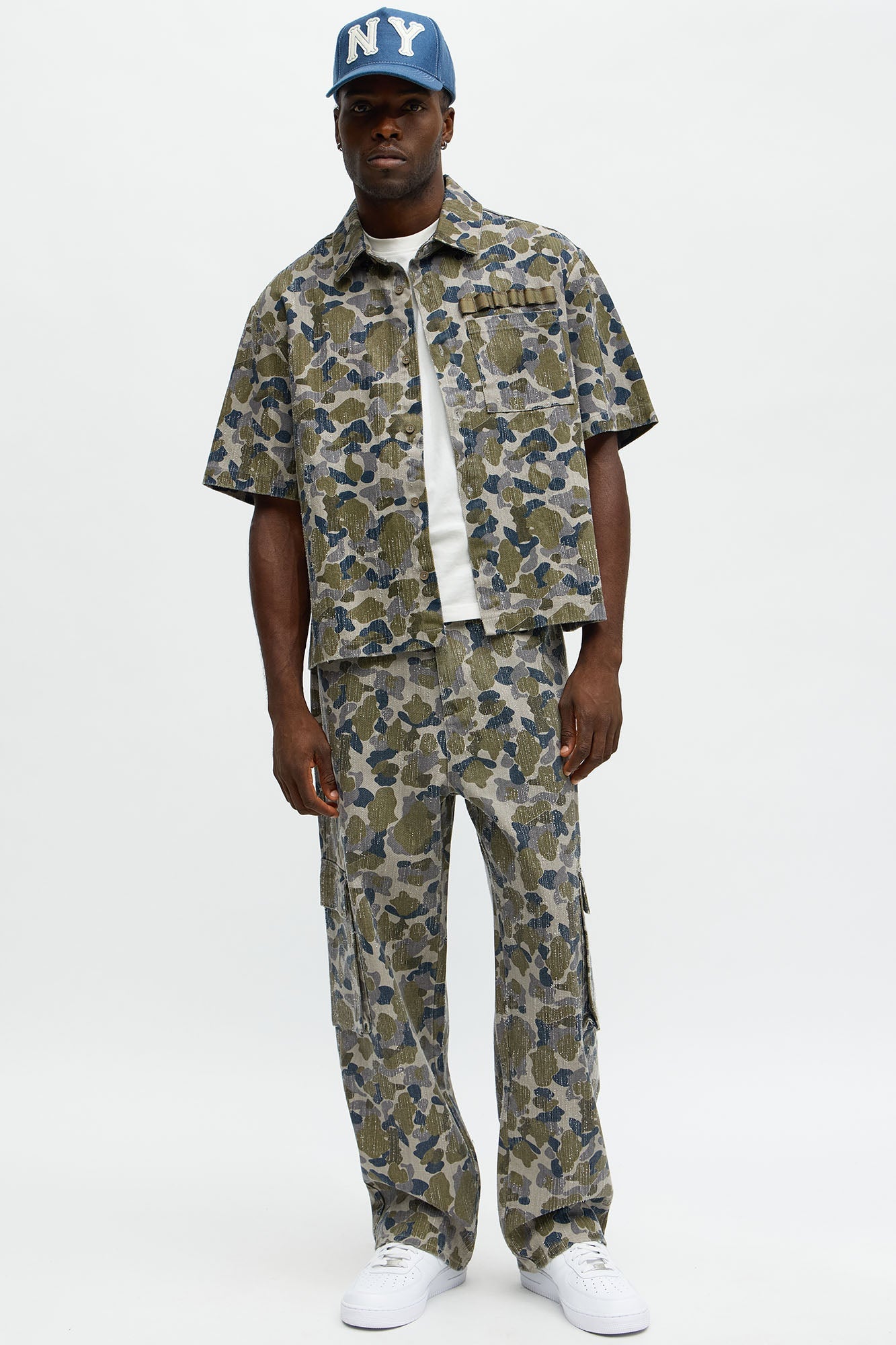 Relaxed Cropped Urban Opps Camo Short Sleeve Shirt - Camouflage