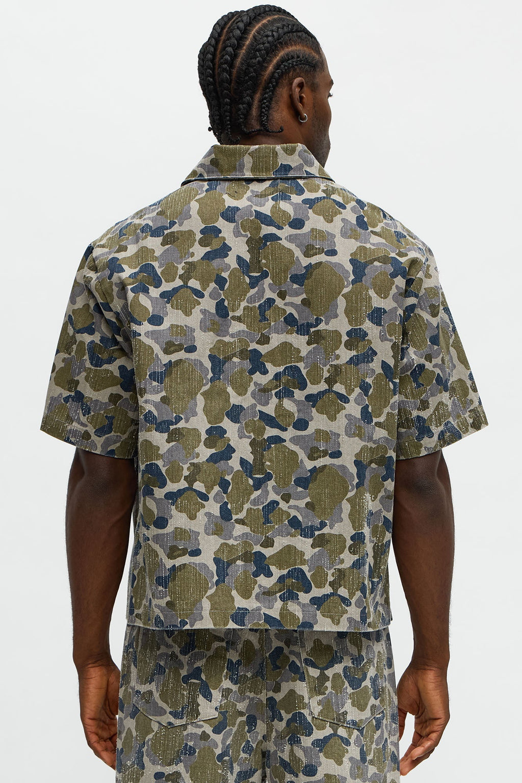 Relaxed Cropped Urban Opps Camo Short Sleeve Shirt - Camouflage