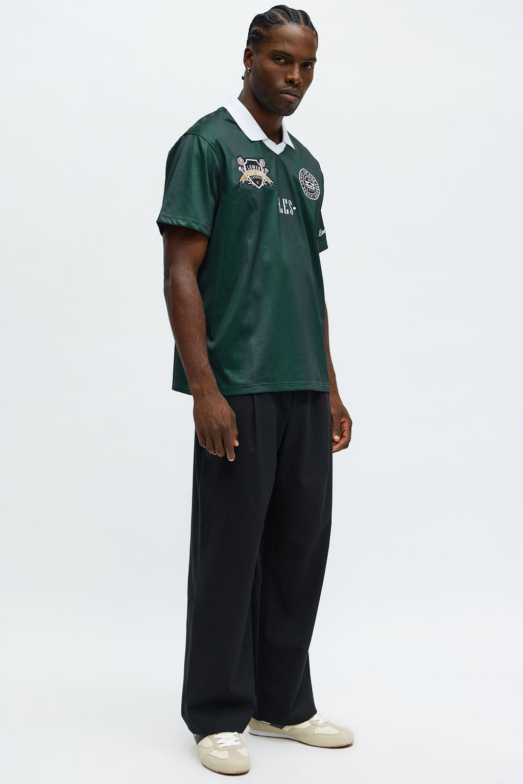 Play The Field Johnny Collar Jersey - Green/combo