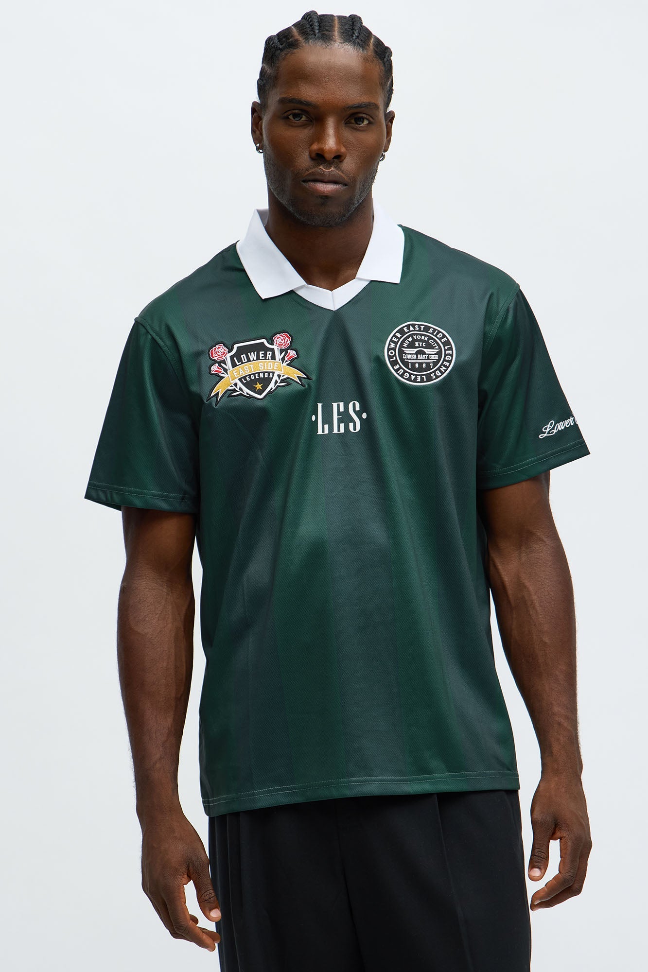 Play The Field Johnny Collar Jersey - Green/combo