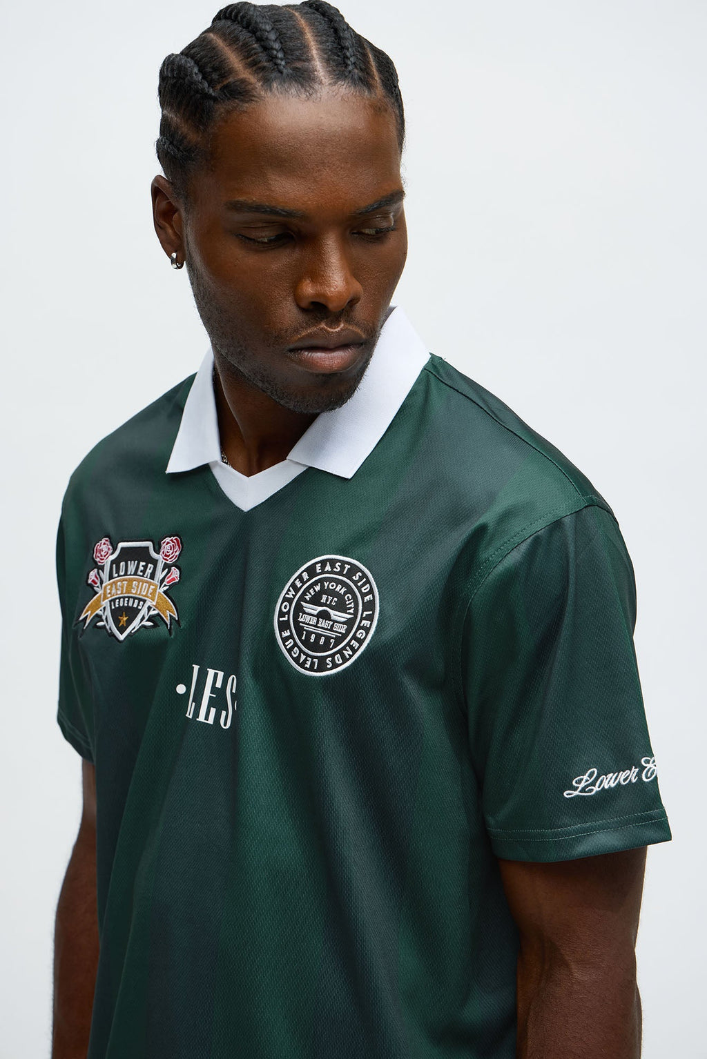 Play The Field Johnny Collar Jersey - Green/combo