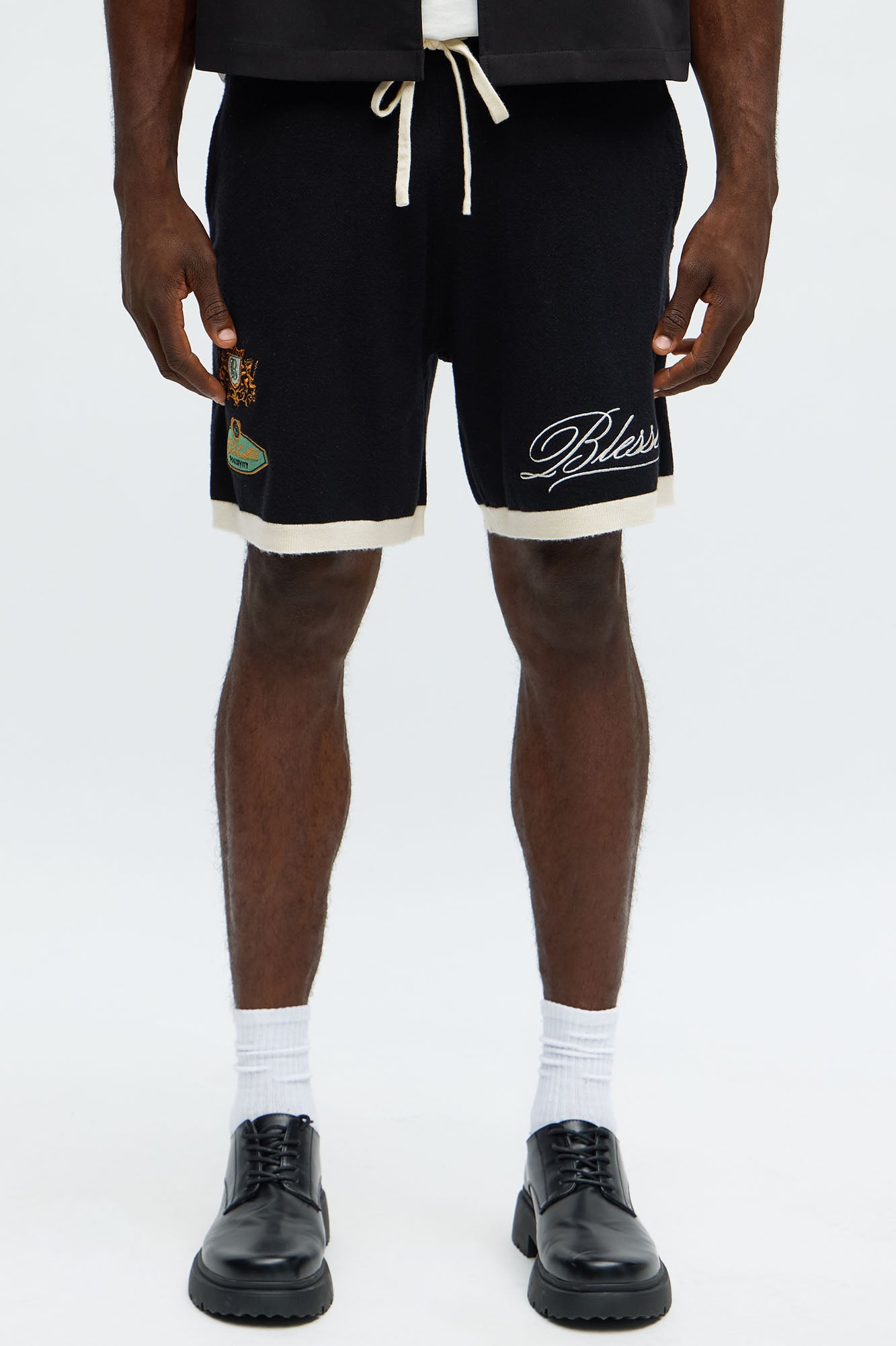 Relaxed Fit Blessed Shorts - Black