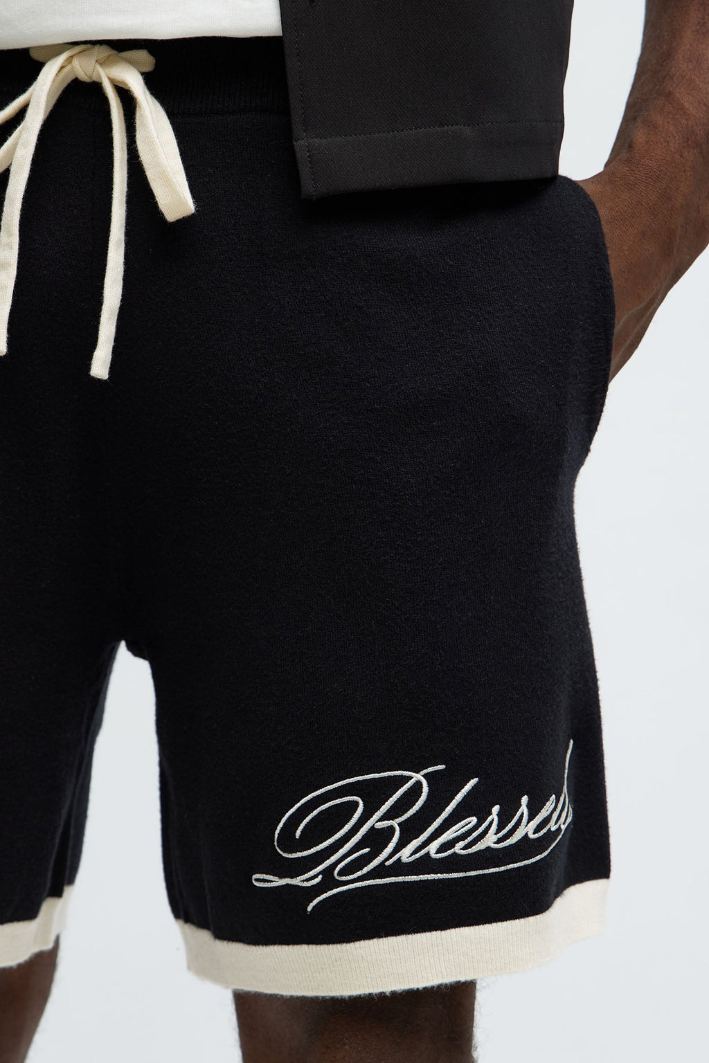 Relaxed Fit Blessed Shorts - Black