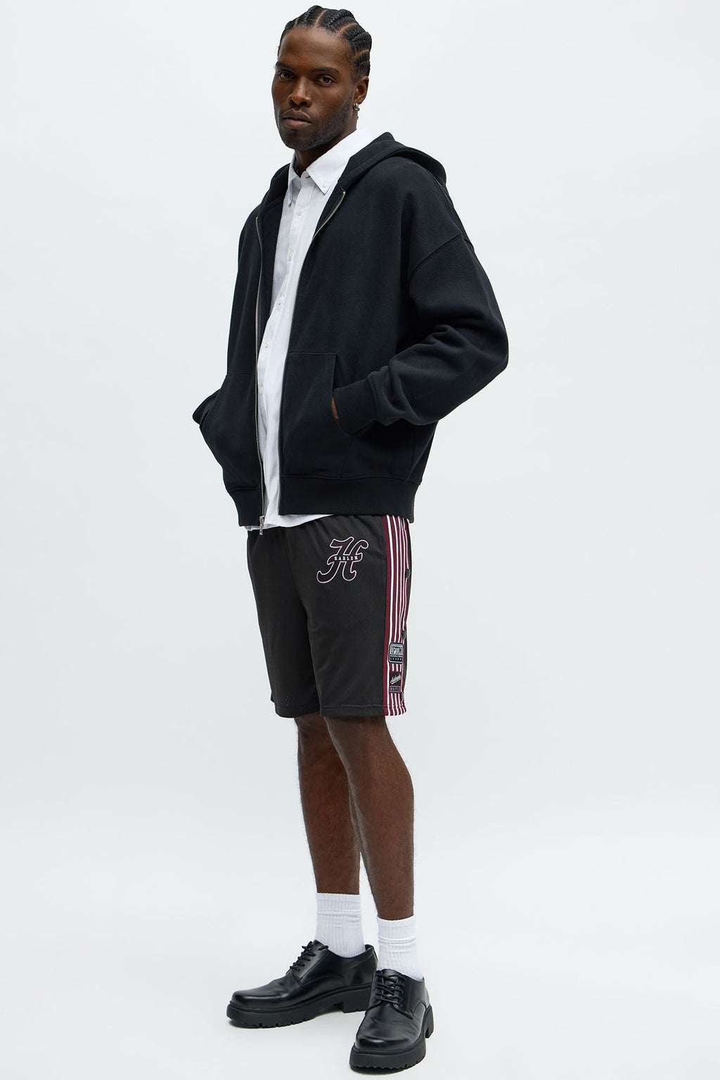 Relaxed H Button Short - Black