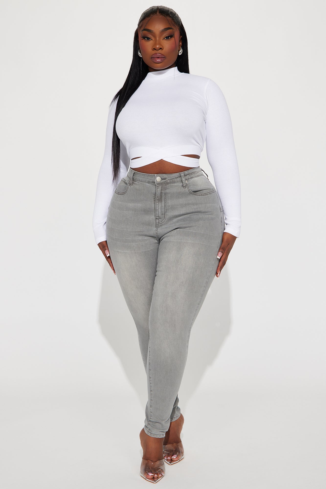 Perfect Timing Crop Top - White
