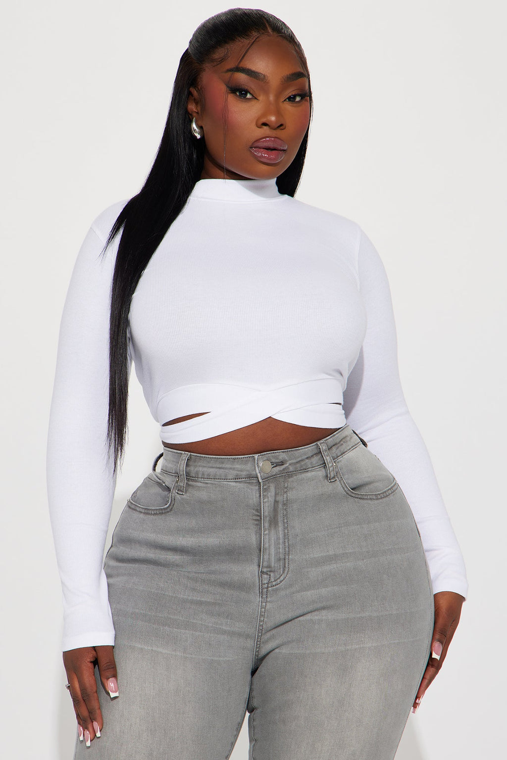 Perfect Timing Crop Top - White