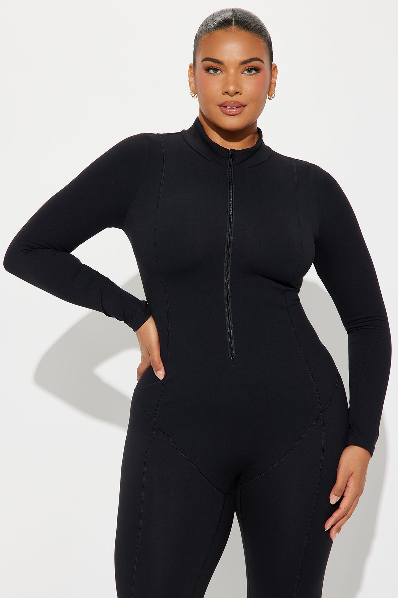 In Alignment Super Soft Active Flare Jumpsuit - Black