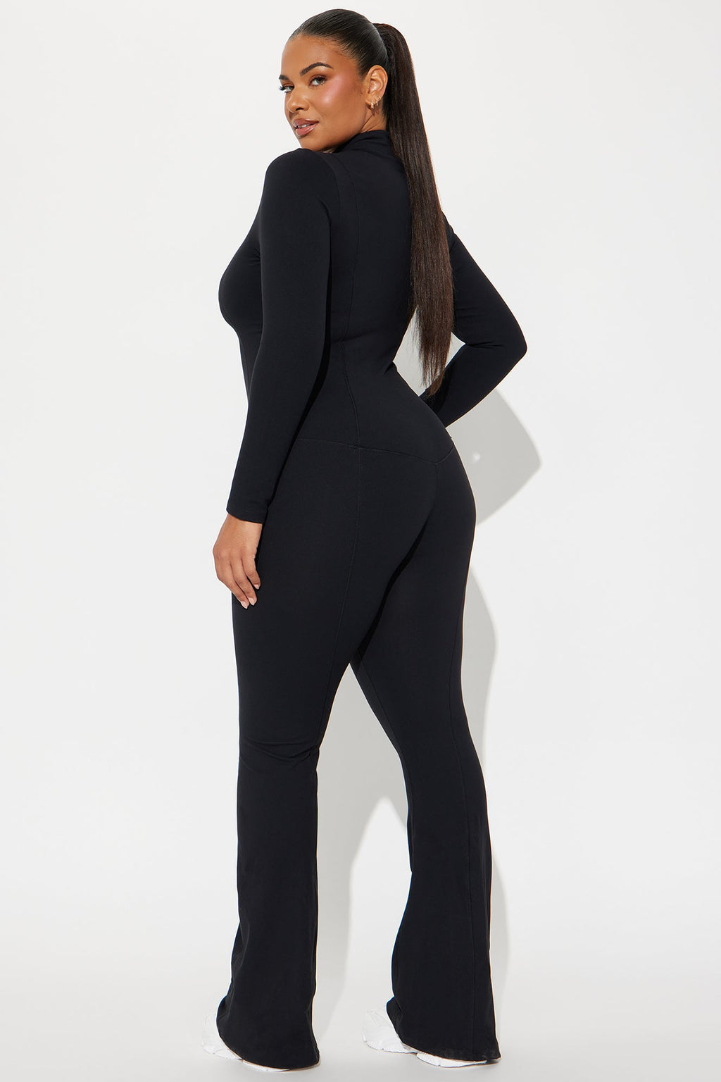 In Alignment Super Soft Active Flare Jumpsuit - Black