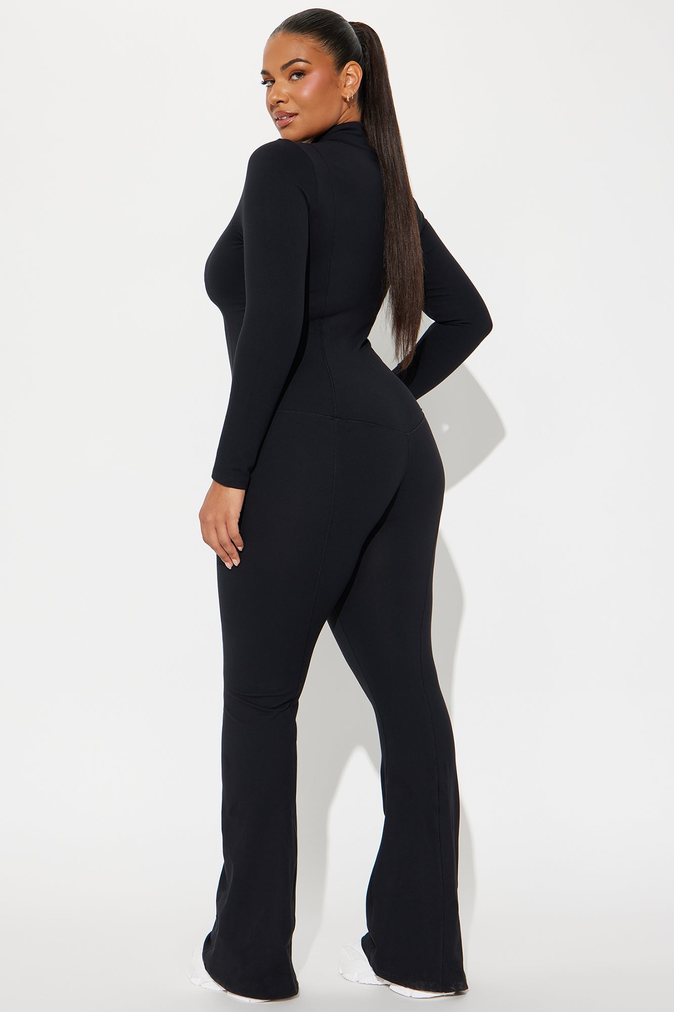 In Alignment Super Soft Active Flare Jumpsuit - Black