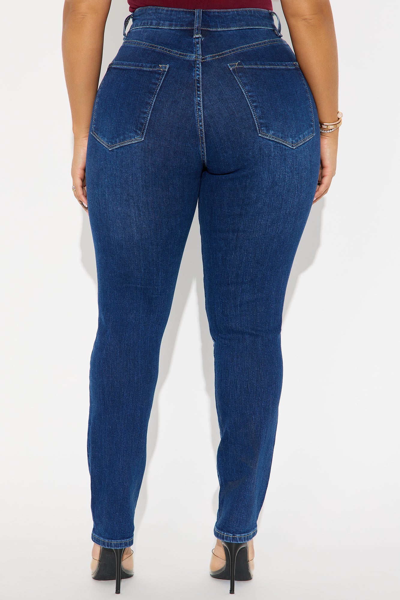 Spicy Mami Ripped Mom Jeans - Dark Wash