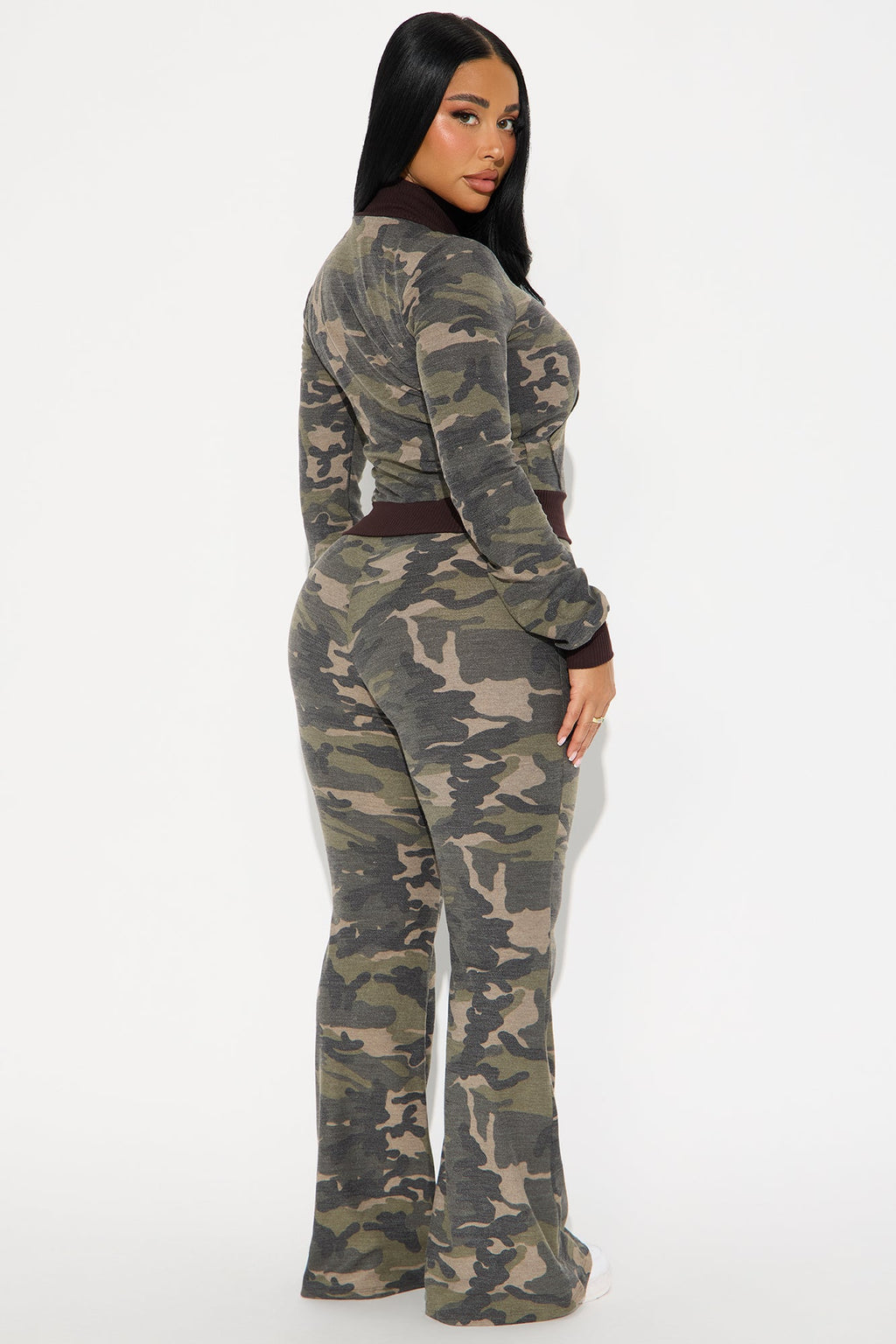 Kaylee Camo Pant Set - Olive/combo