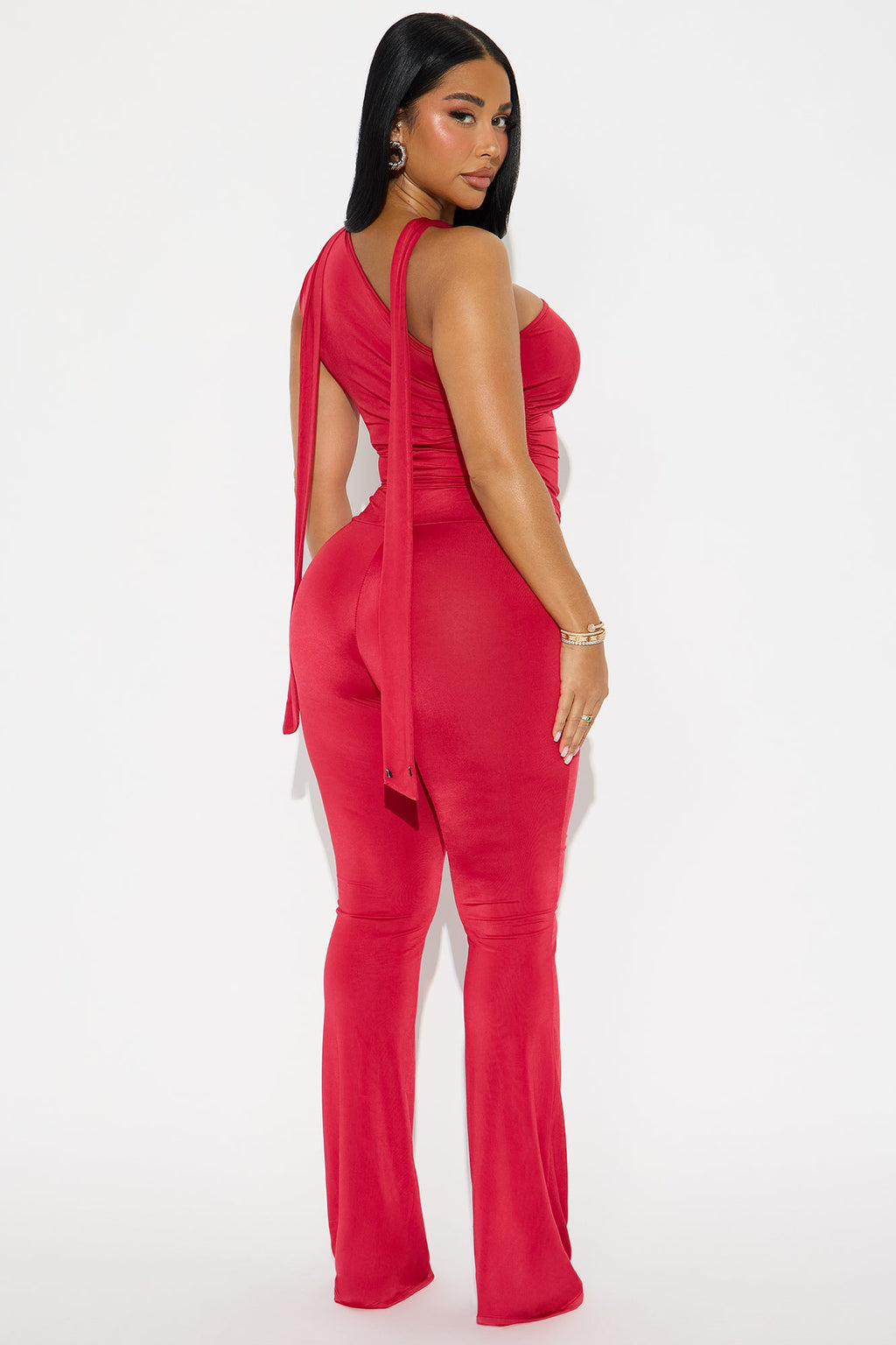 Alaina 3 Piece Pant Set - Red