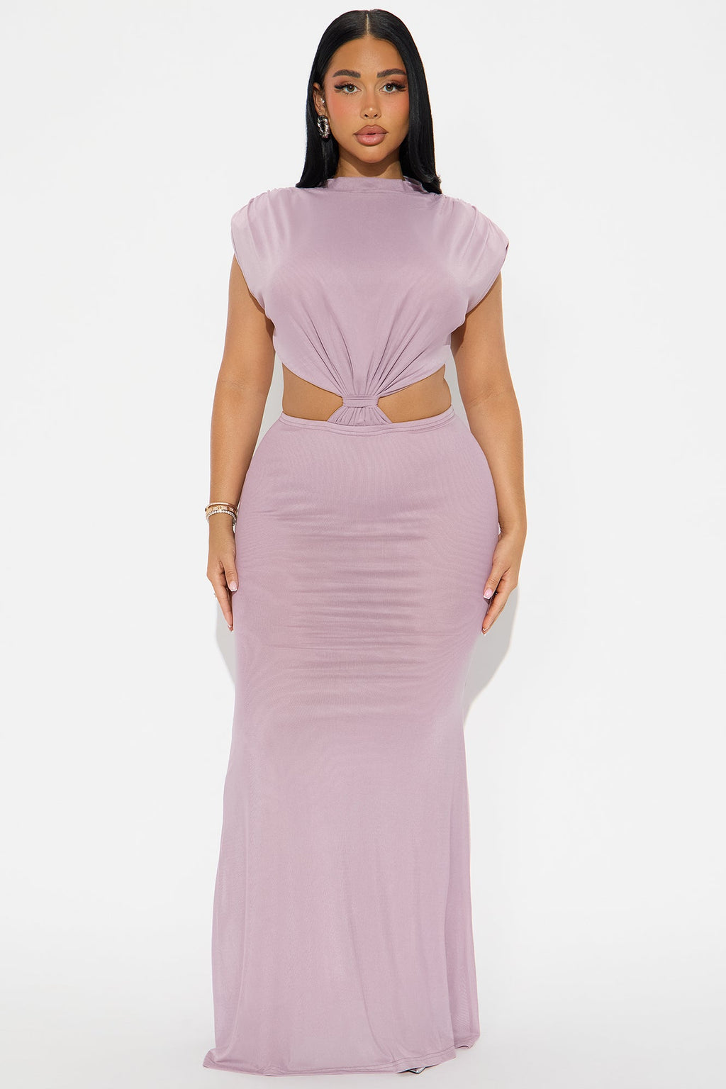 Mula Mesh Backless Maxi Dress - Lavender