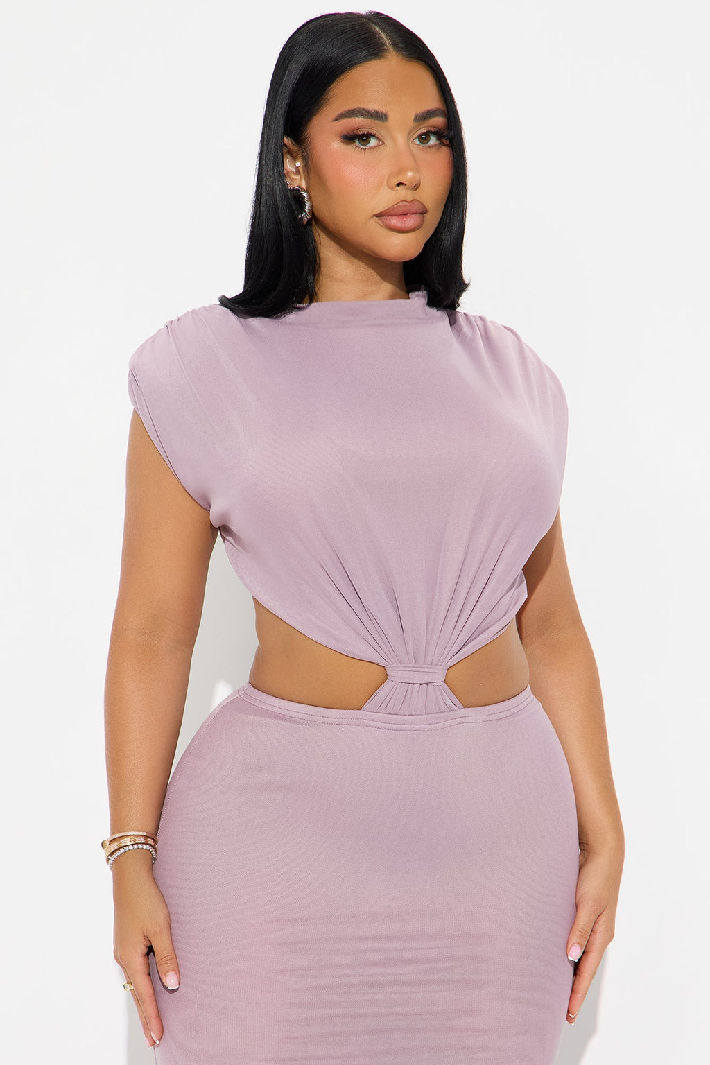 Mula Mesh Backless Maxi Dress - Lavender