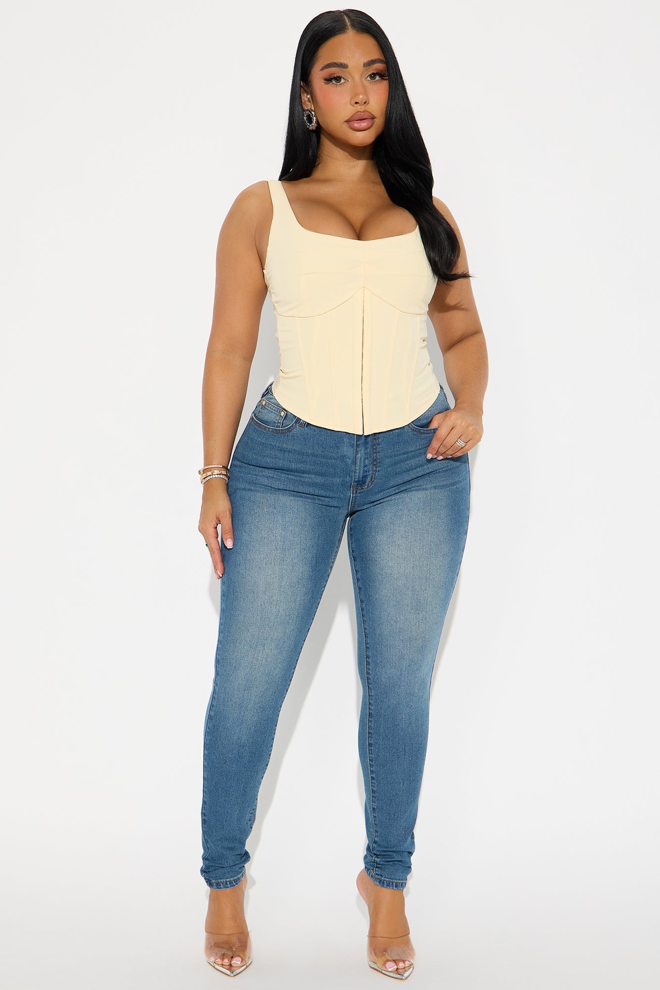 She's Fire Stretch Skinny Jeans - Vintage Wash