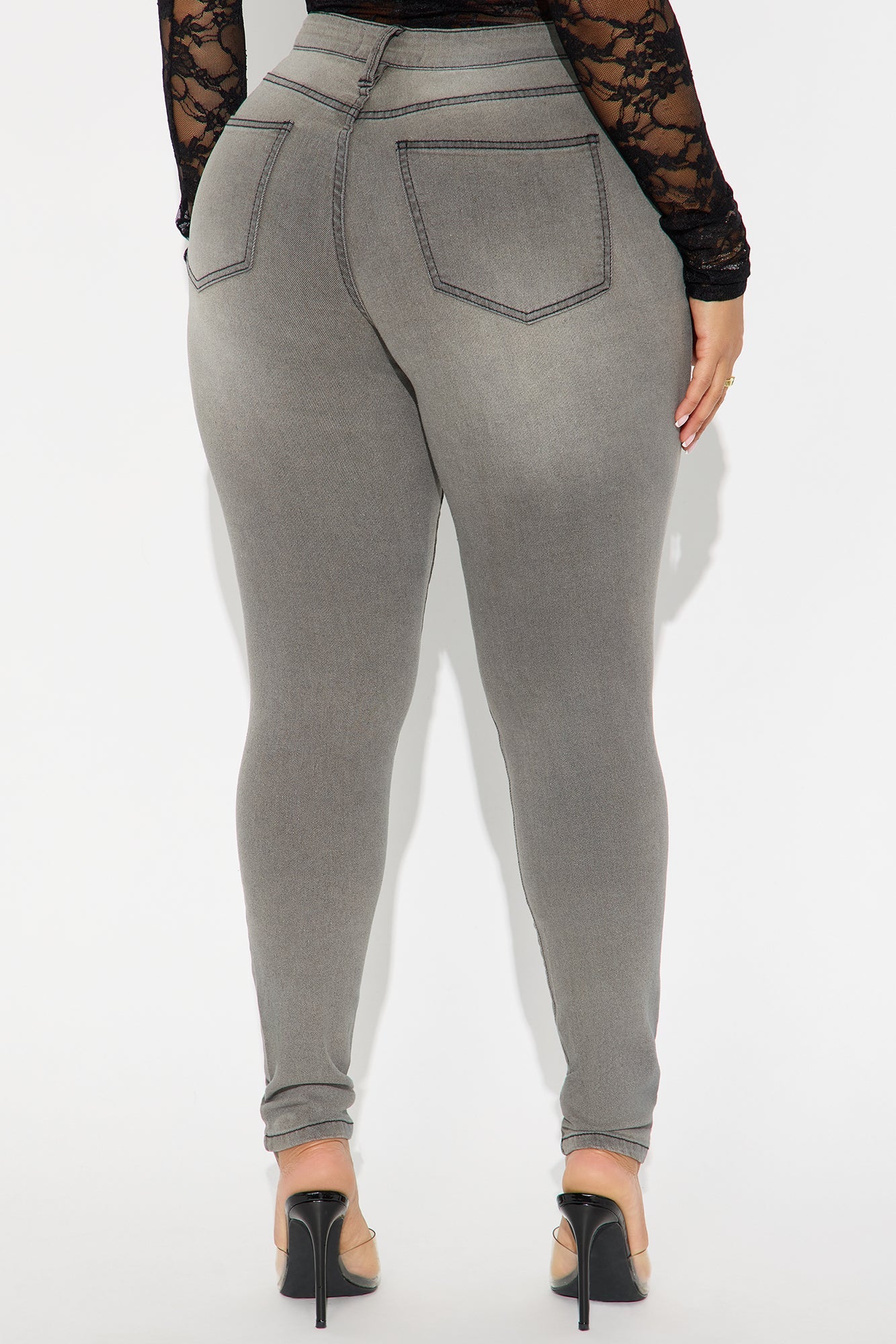 She's Fire Stretch Skinny Jeans - Grey