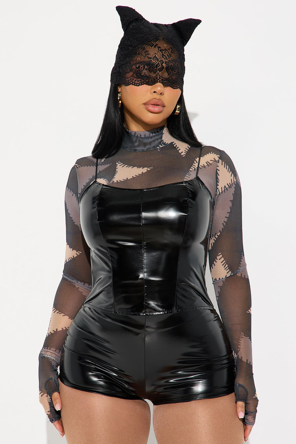 Make You My Pet 4 Piece Costume Set - Black