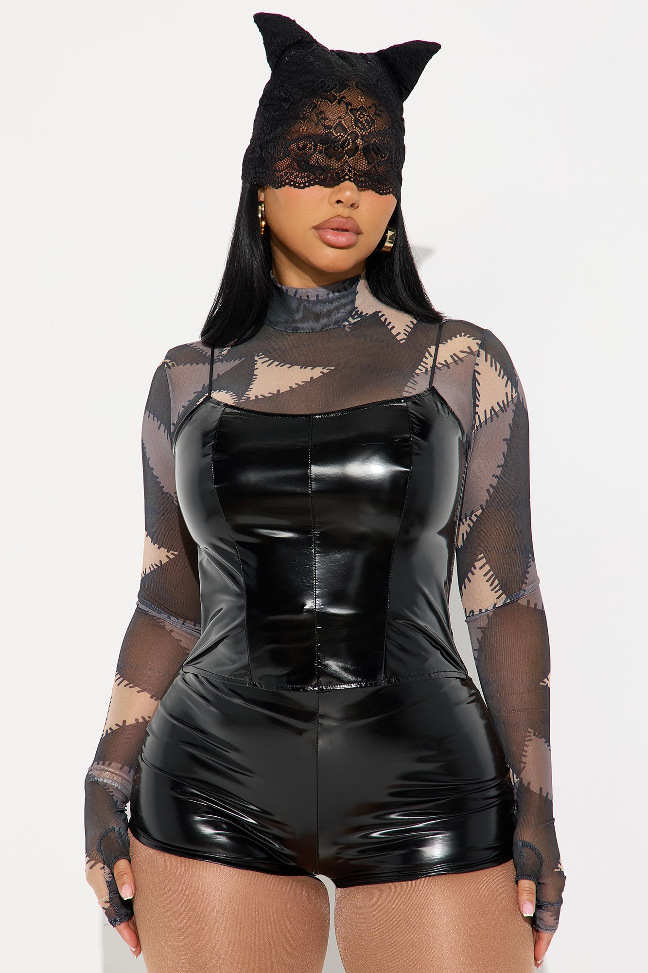 Make You My Pet 4 Piece Costume Set - Black