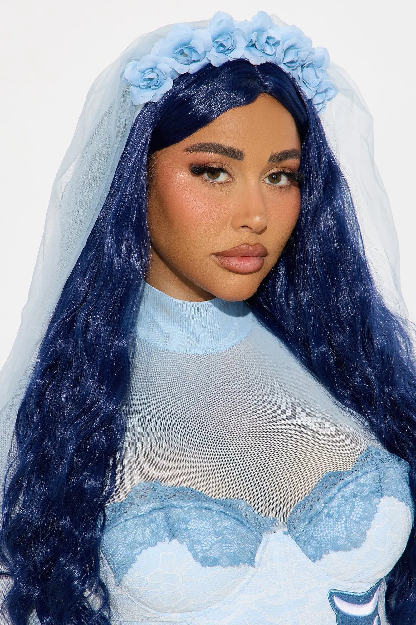 Feeling Blue Corpse Bride 7 Piece Costume Set - Blue 