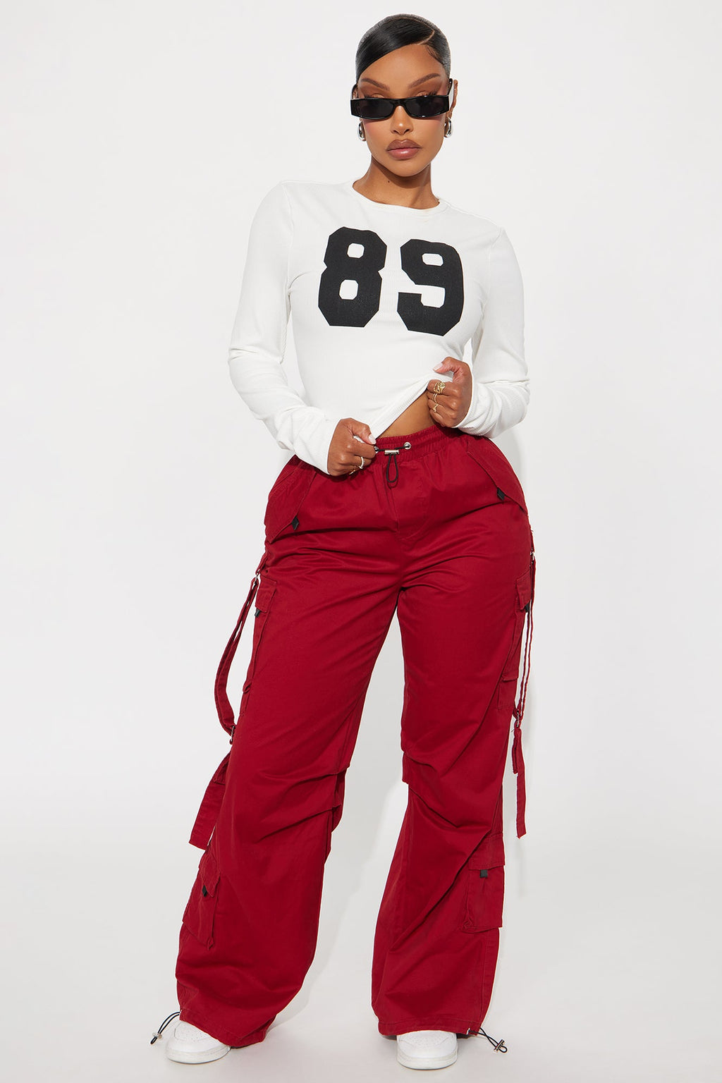 Don't Mess Around Cargo Pant - Red