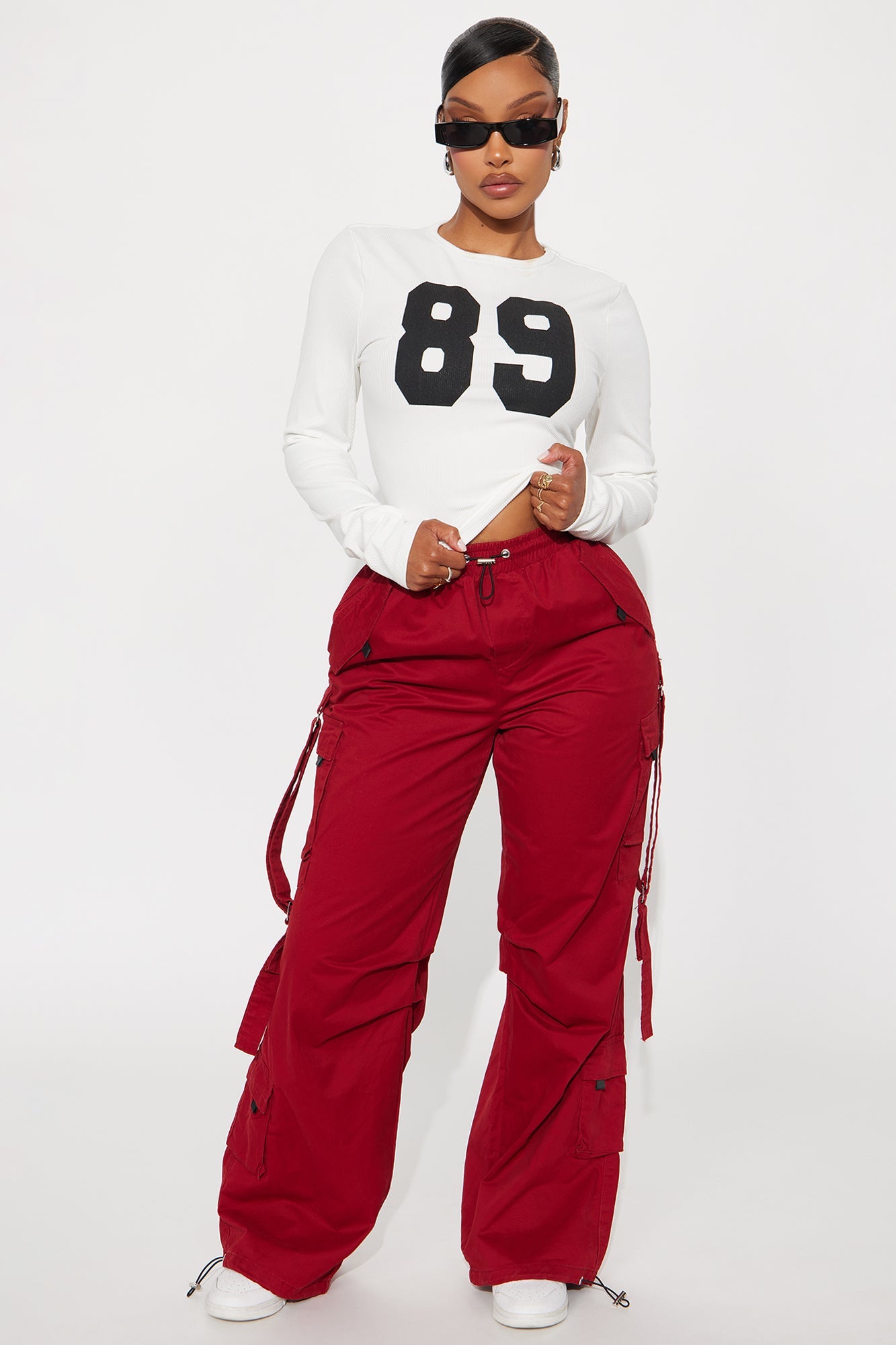 Don't Mess Around Cargo Pant - Red