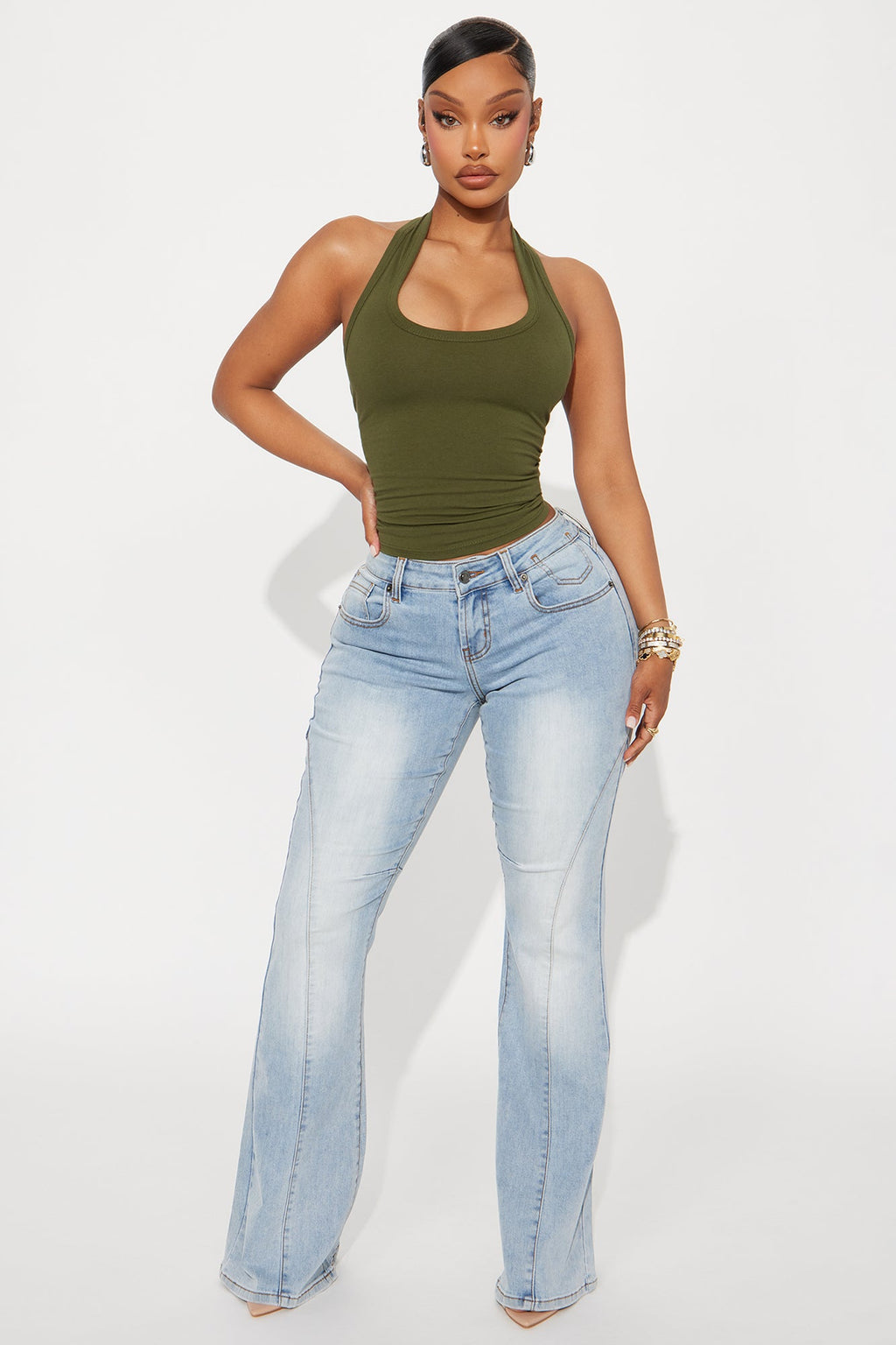 Raleigh Mid Rise Flare Jeans - Light Wash