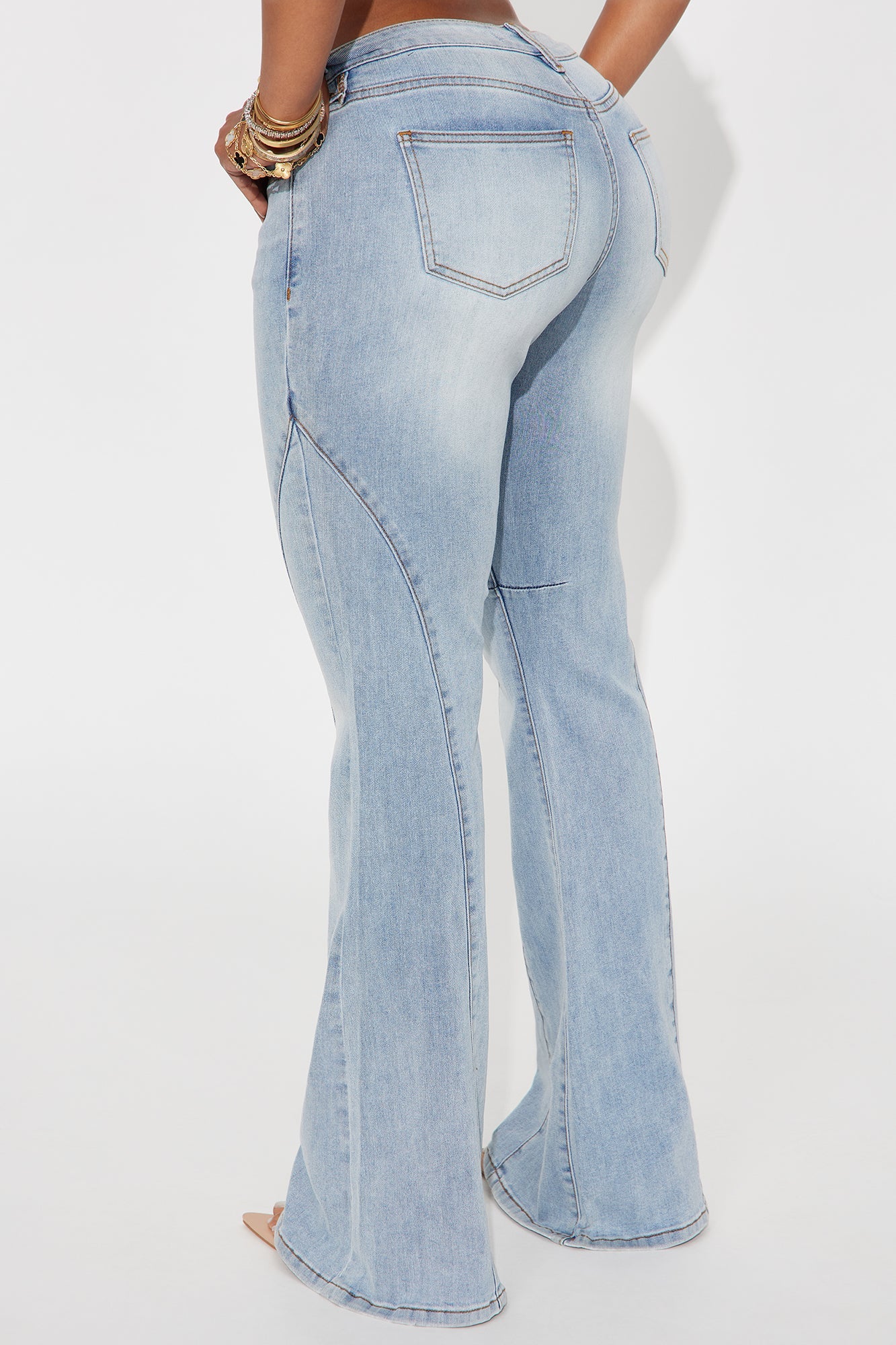Raleigh Mid Rise Flare Jeans - Light Wash